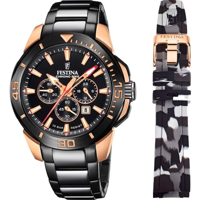 Festina Chronograph »Chrono Bike - Special Edition, F20645/1«, (Set, 3  tlg., Uhr mit Wechselband und Werkzeug), ideal auch als Geschenk ▷ kaufen |  BAUR