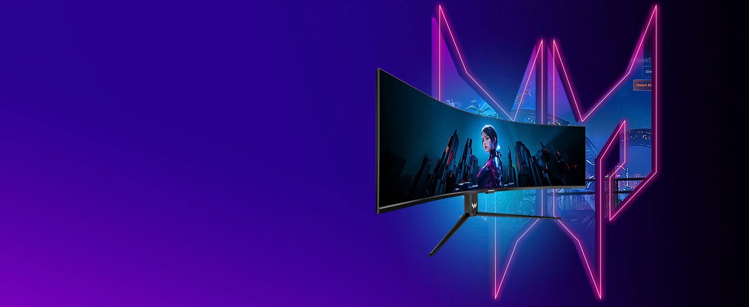 Acer Curved-Gaming-LED-Monitor »Predator Z57« 145 cm/57 ″  7680 x 2160 px DUHD 1 Reaktionszeit 120 Hz MiniLED