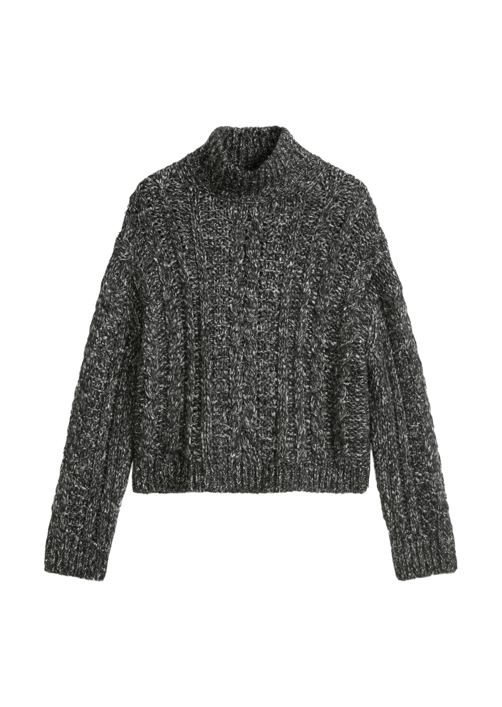 Marc O'Polo Strickpullover, Stehkragen, oversized fit, Zopfstrick