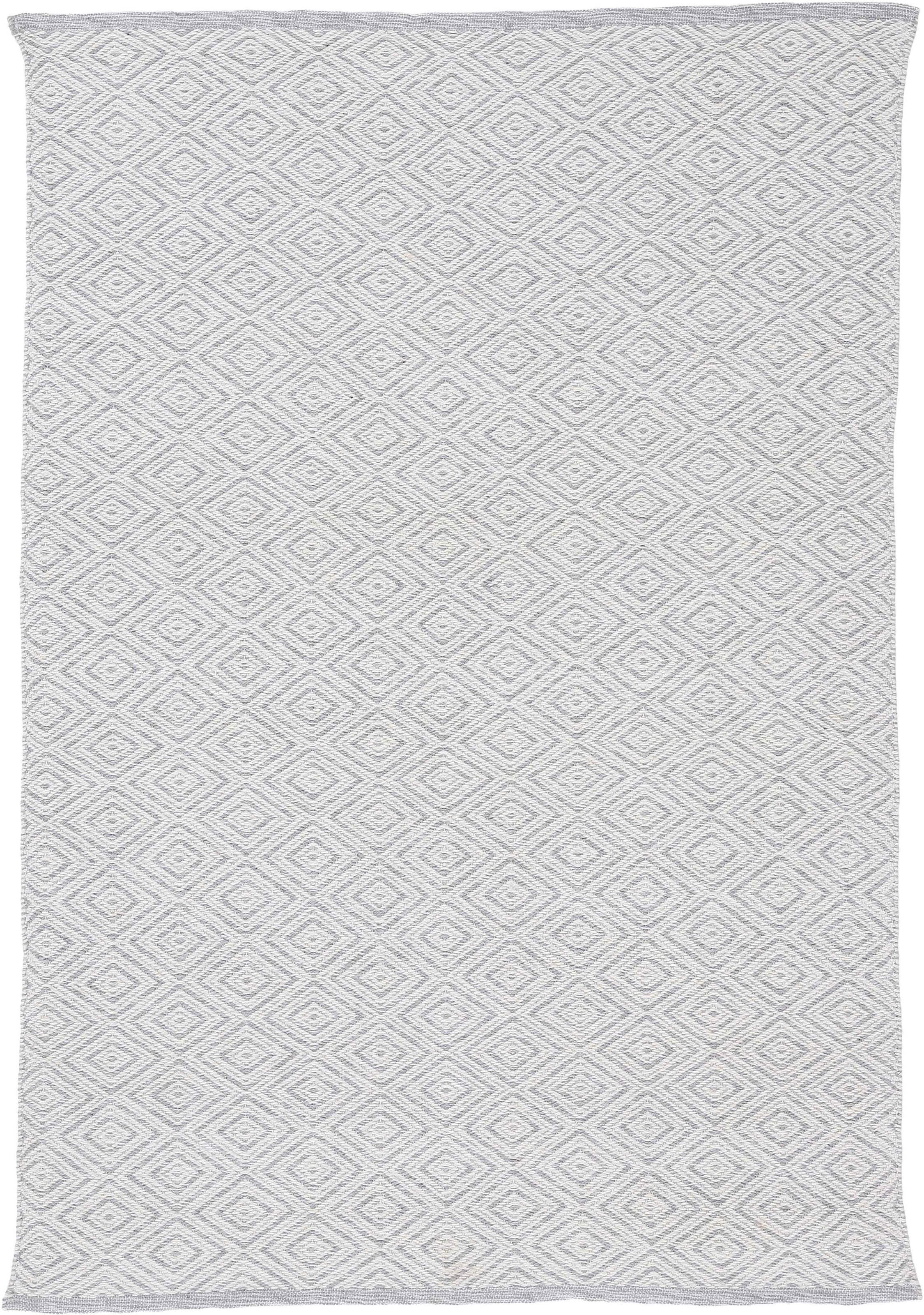 Teppich CARPETFINE "Frida 200", grau, B:200cm H:7mm L:290cm, Polyester, Teppiche, Teppich, Wendeteppich, 100% recyceltem Material (PET), Flachgewebe, Sisal Optik