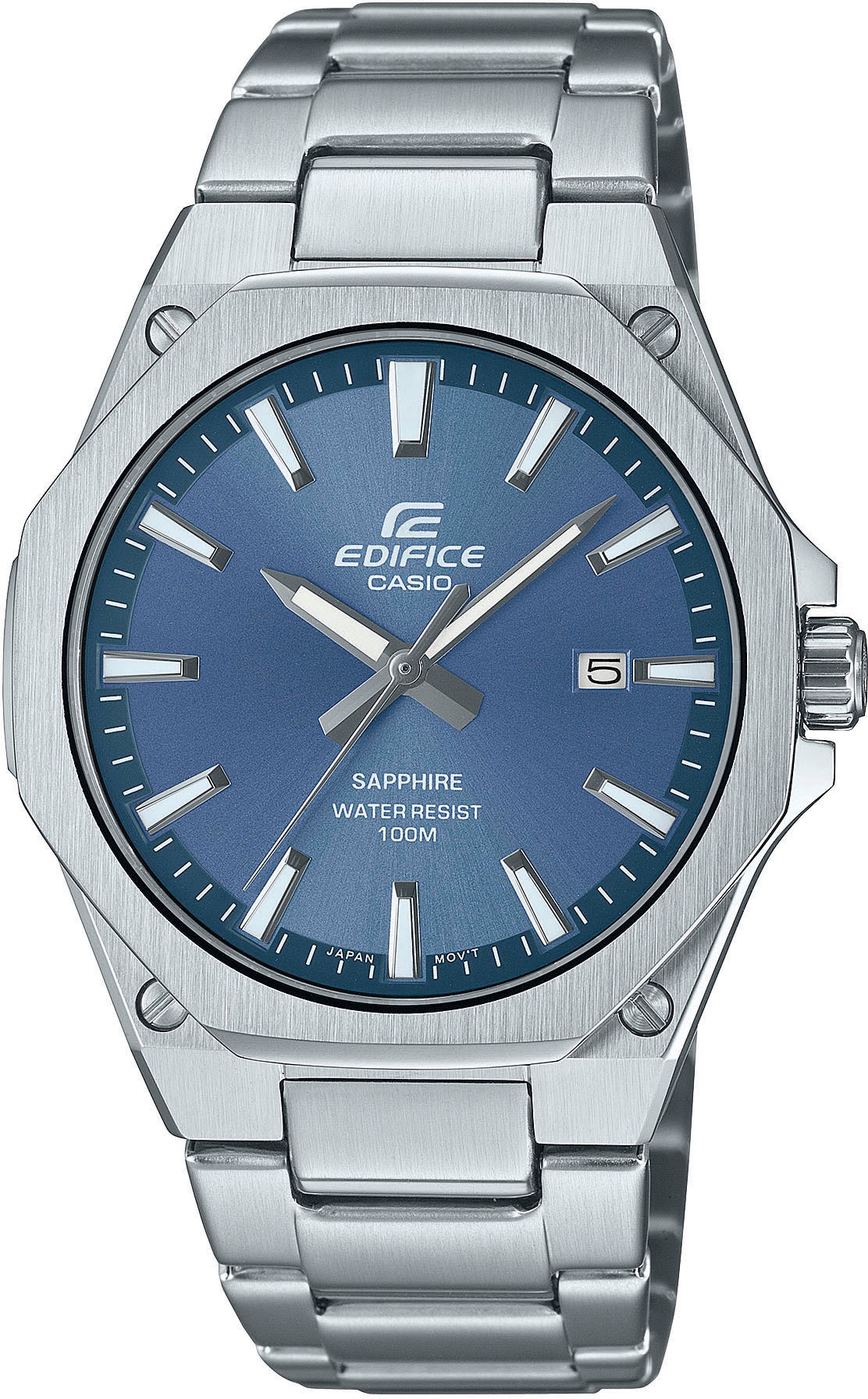 CASIO EDIFICE Quarzuhr »EFR-S108D-2AVUEF«, Armbanduhr, Herrenuhr, Datum, bis 10 bar wasserdicht, Saphirglas