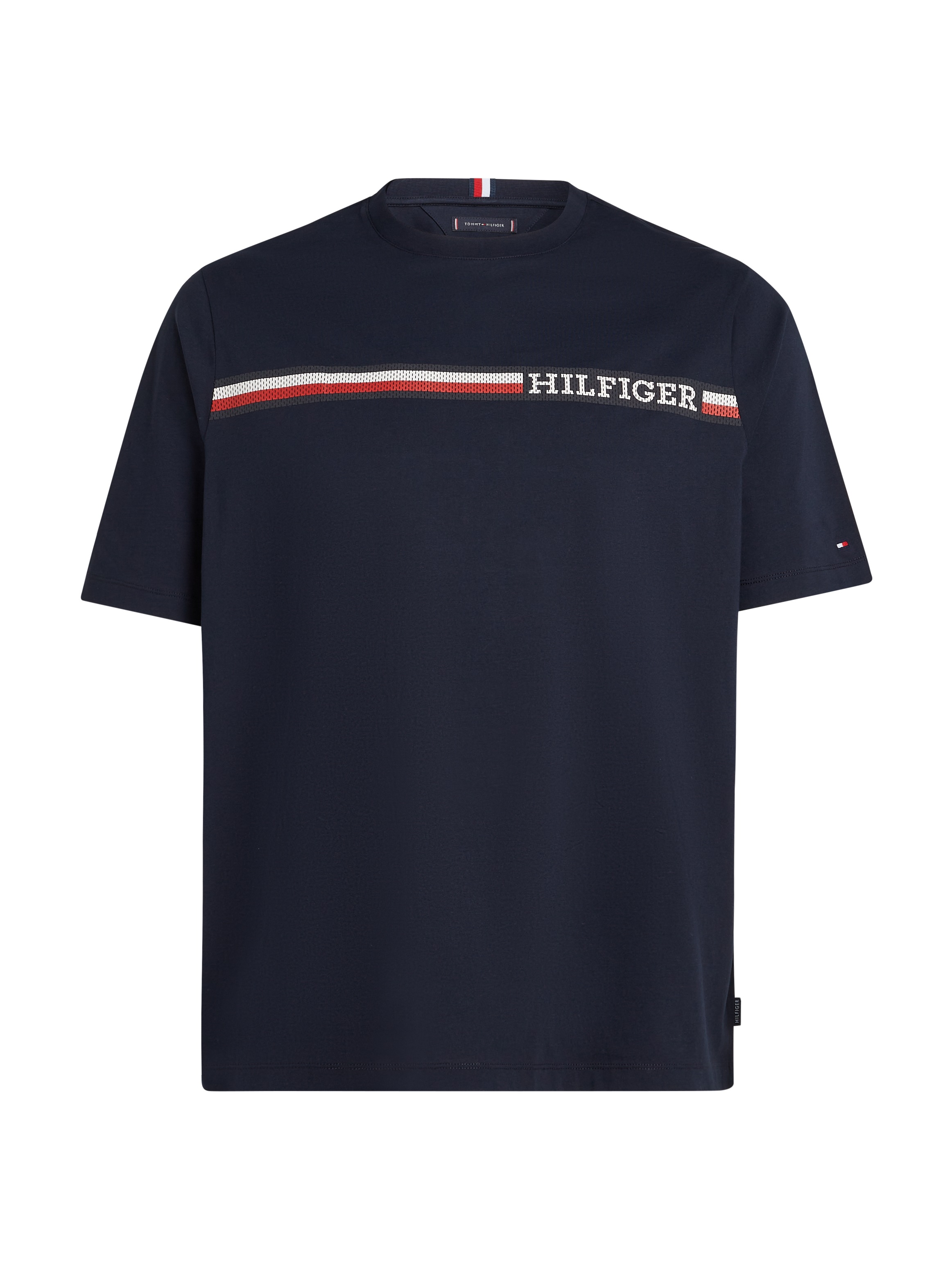 Tommy Hilfiger Big & Tall T-Shirt »BT-CHEST STRIPE TEE-B«, Große Größen mit Logostickerei