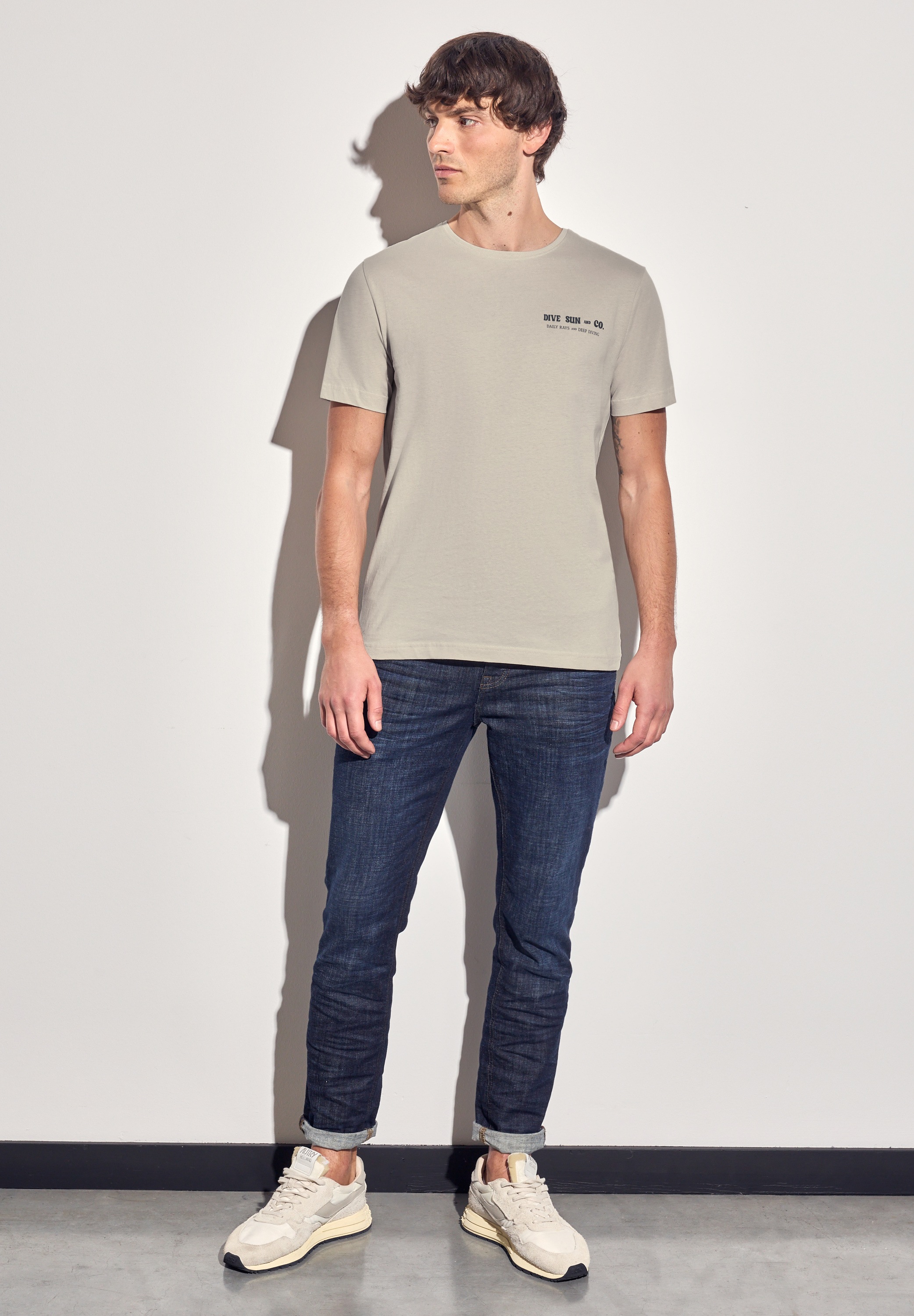 STREET ONE MEN T-Shirt, mit Rundhalsausschnitt