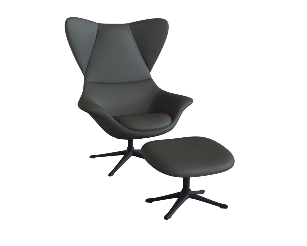 FLEXLUX Ohrensessel »Stilo Relaxsessel, TV-Sessel«, Solitär, Stil-Ikone, drehbar, Fuß schwarz