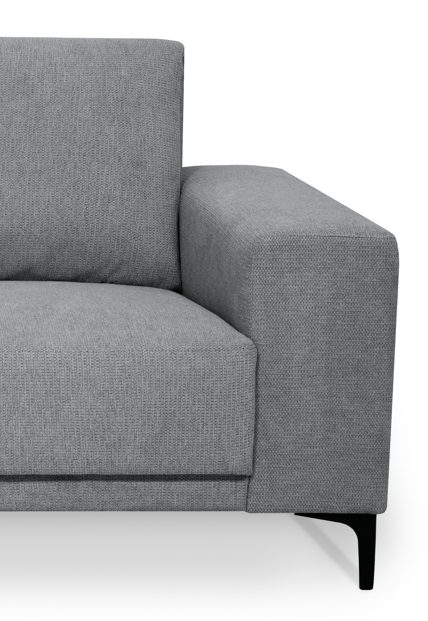 Places of Style Ecksofa »Xander, L-Form,«, Breite 289 cm, Webstoff, Soft-Touch Chenille, schwarze Metallfüße
