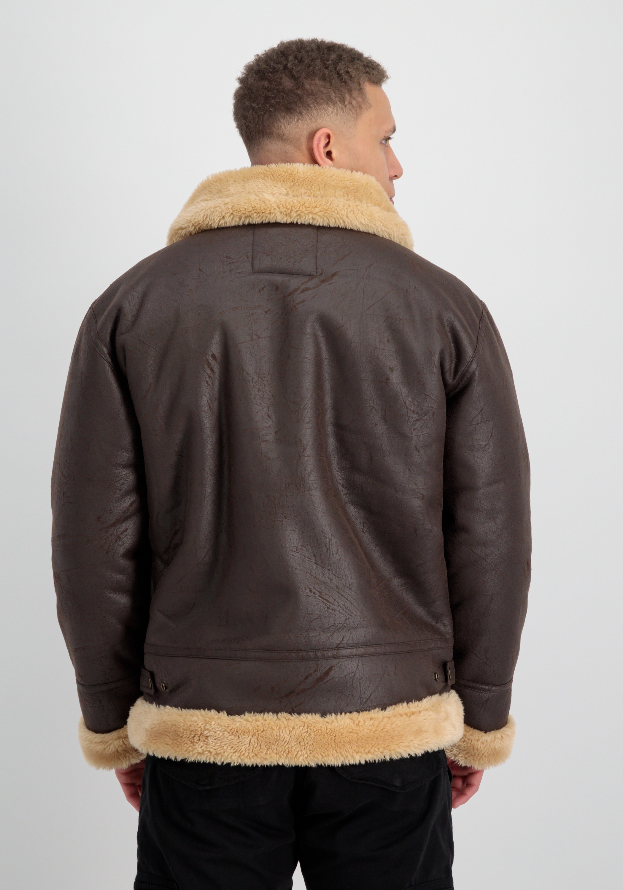 Alpha Industries Lederjacke »Alpha Industries Men - Bomber Jackets B-3 Faux Leather«