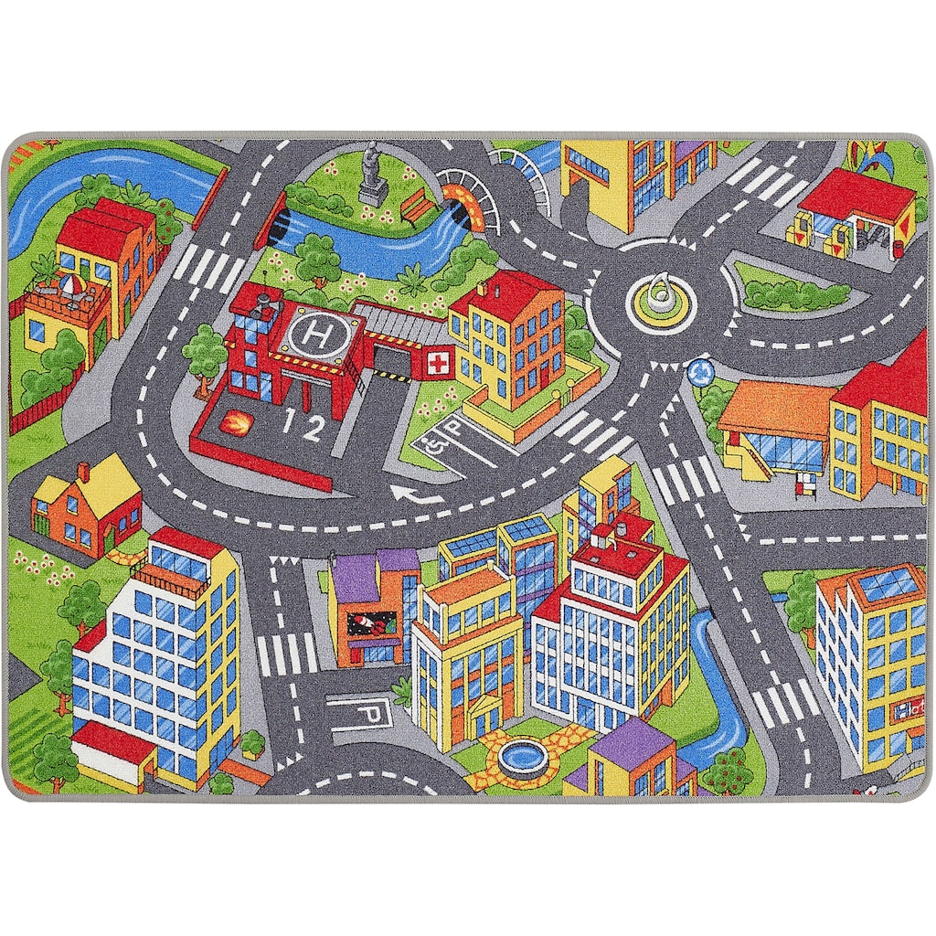 Andiamo Kinderteppich »Straße«, rechteckig, Straßen-Spiel-Teppich, Straßenbreite: 8,5 cm, Kinderzimmer