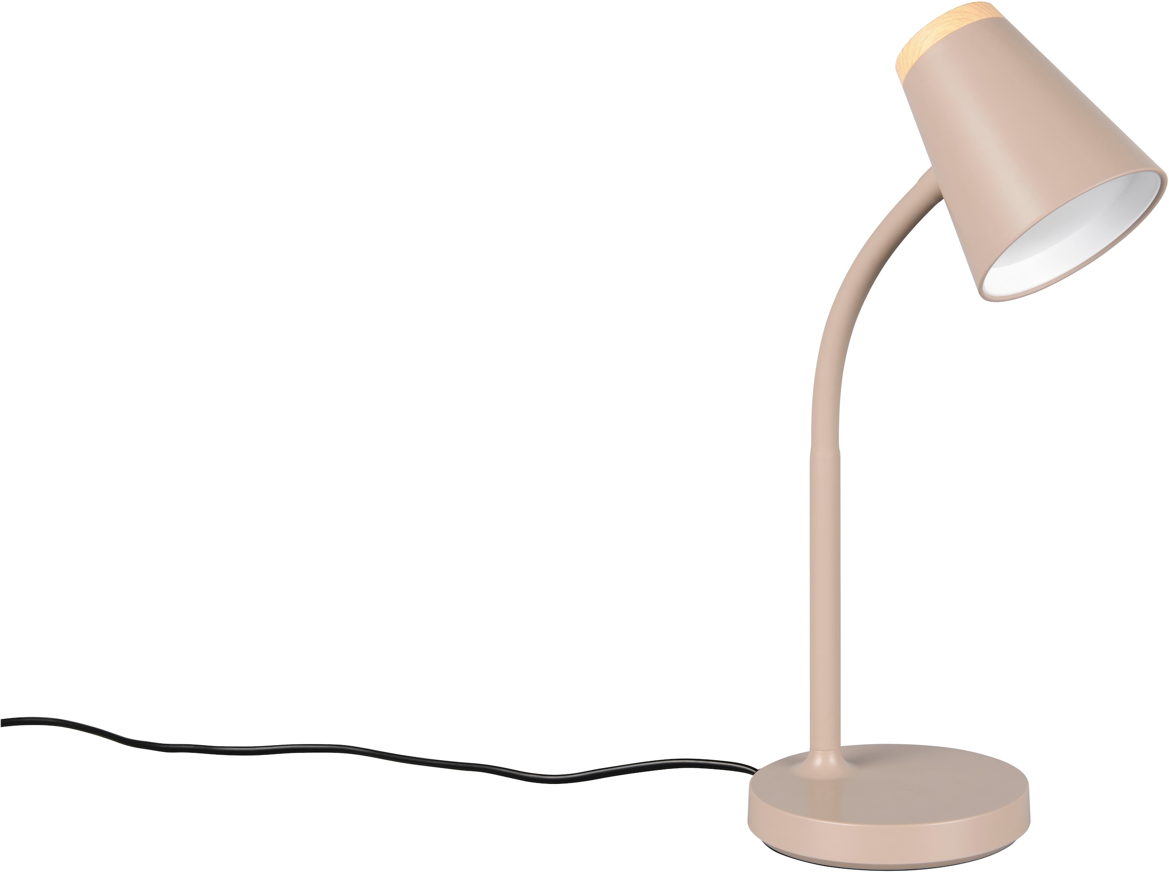 REALITY Leuchten LED Tischleuchte »PONGO, LED Tischleuchte m. Kippschalter, 4,5W 500 Lumen 3000K warmweiß«, 1 flammig, Leuchtmittel LED-Board | LED fest integriert, flexibel verstellbare Leselampe, Schreibtischlampe Höhe 36cm