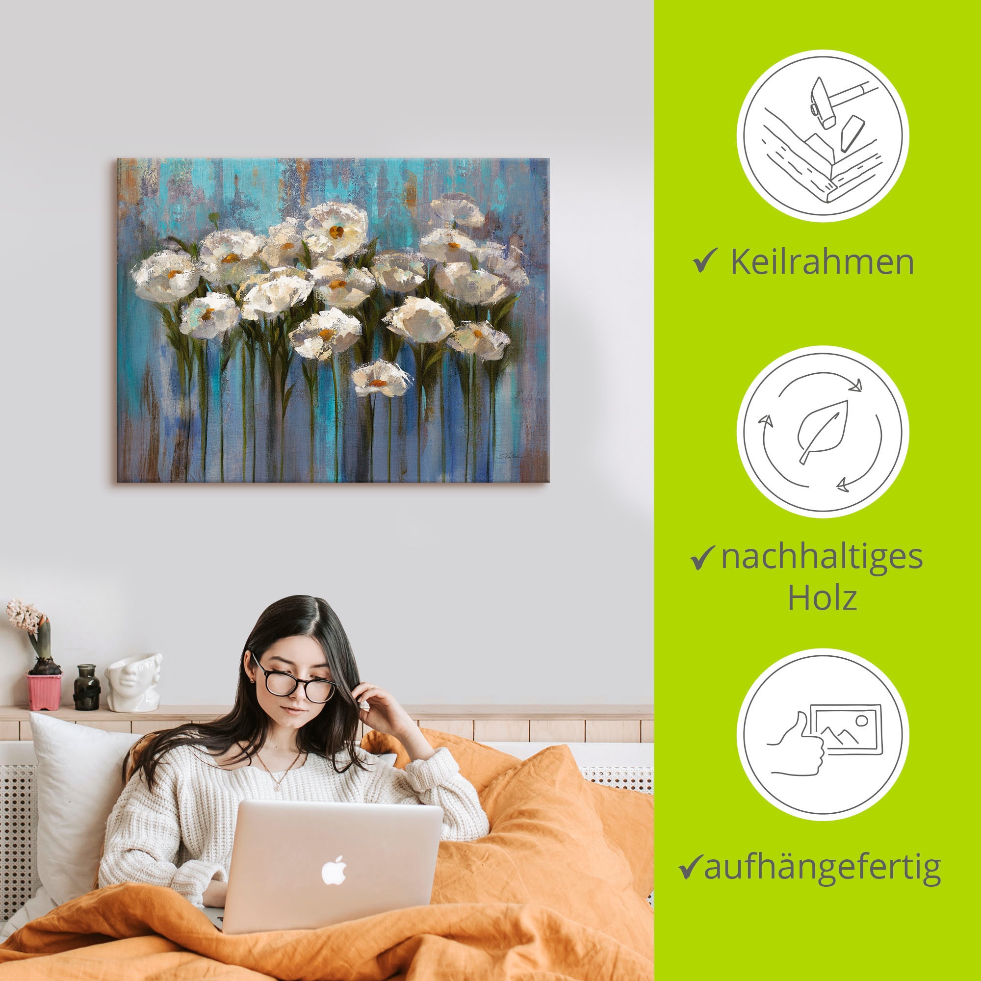 Artland Wandbild »Anemonen am See«, Blumen, (1 St.), als Leinwandbild, Poster in verschied. Größen
