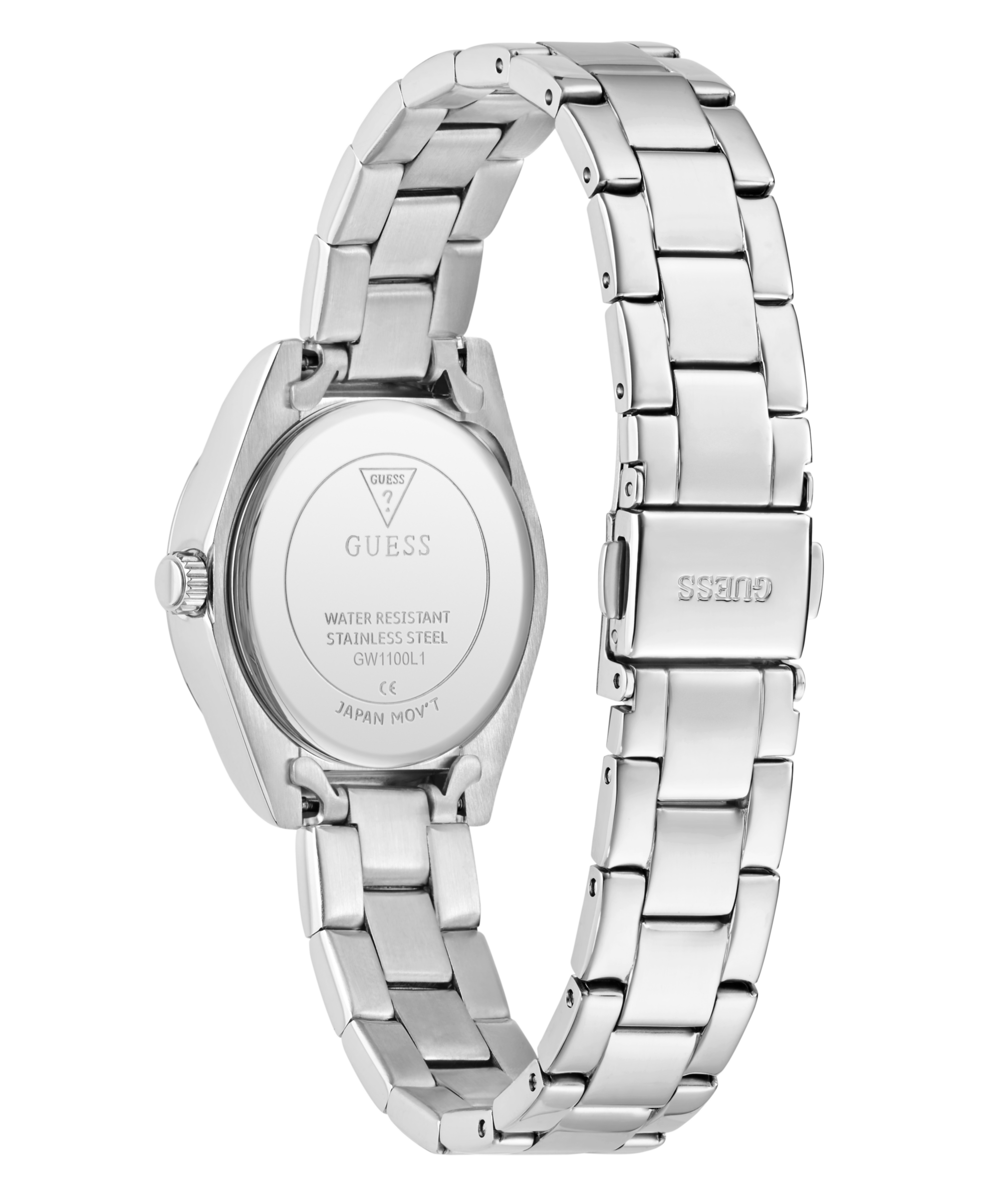 Guess Quarzuhr »MINI LUNA« Armbanduhr, Damenuhr, Edelstahlarmband, analog