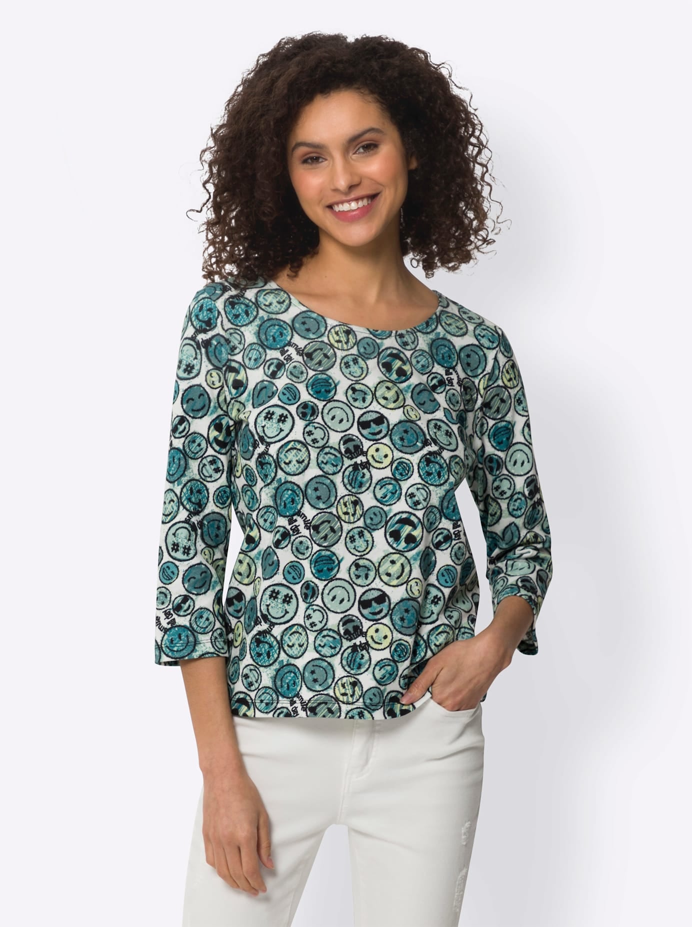 heine Rundhalsshirt »Druck-Shirt«, (1 tlg.)