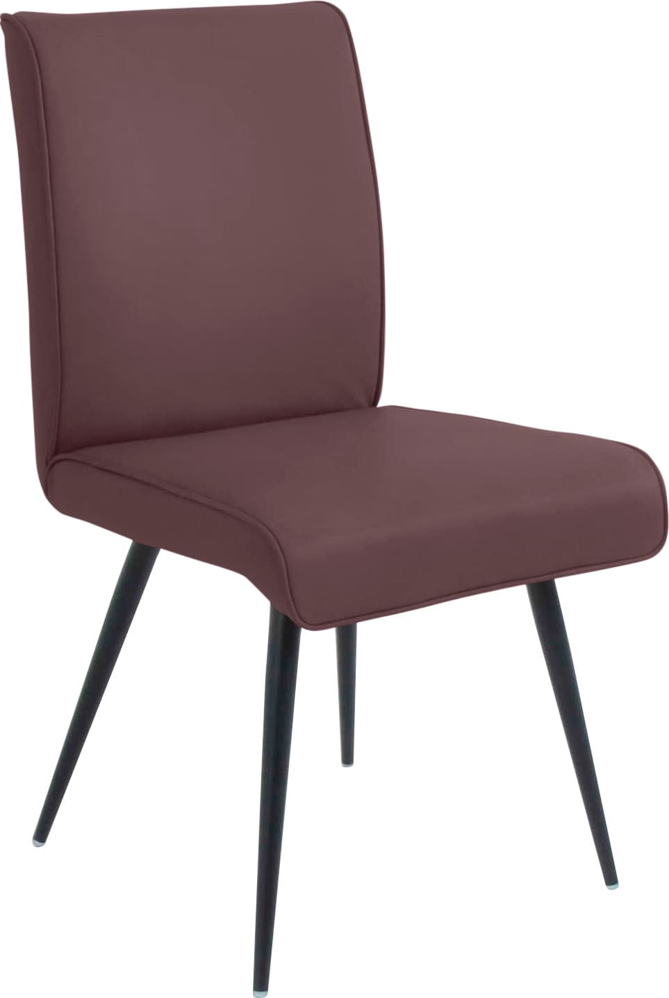 K+W Komfort & Wohnen 1100000002199 "Giacomo I" () 1 Stk.4- Fußstuhl mit umlaufenden 4mm Keder am Rücken und Sitz, Metallfüße