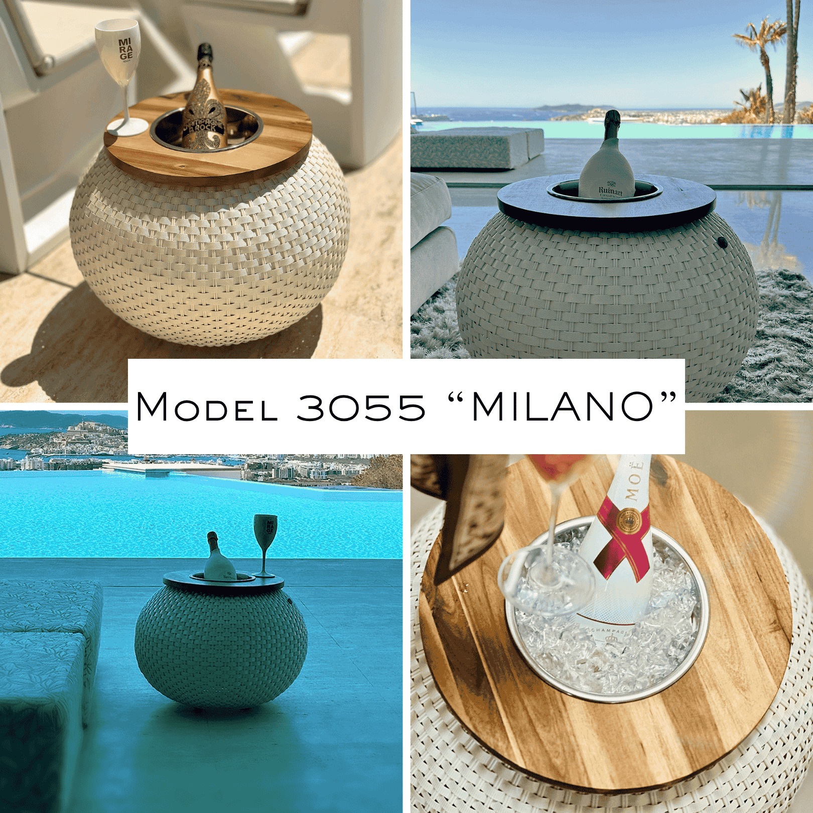 COOTAB Cooler Table Beistelltisch "Beistelltisch mit Edelstahl-Kühler Milan günstig online kaufen