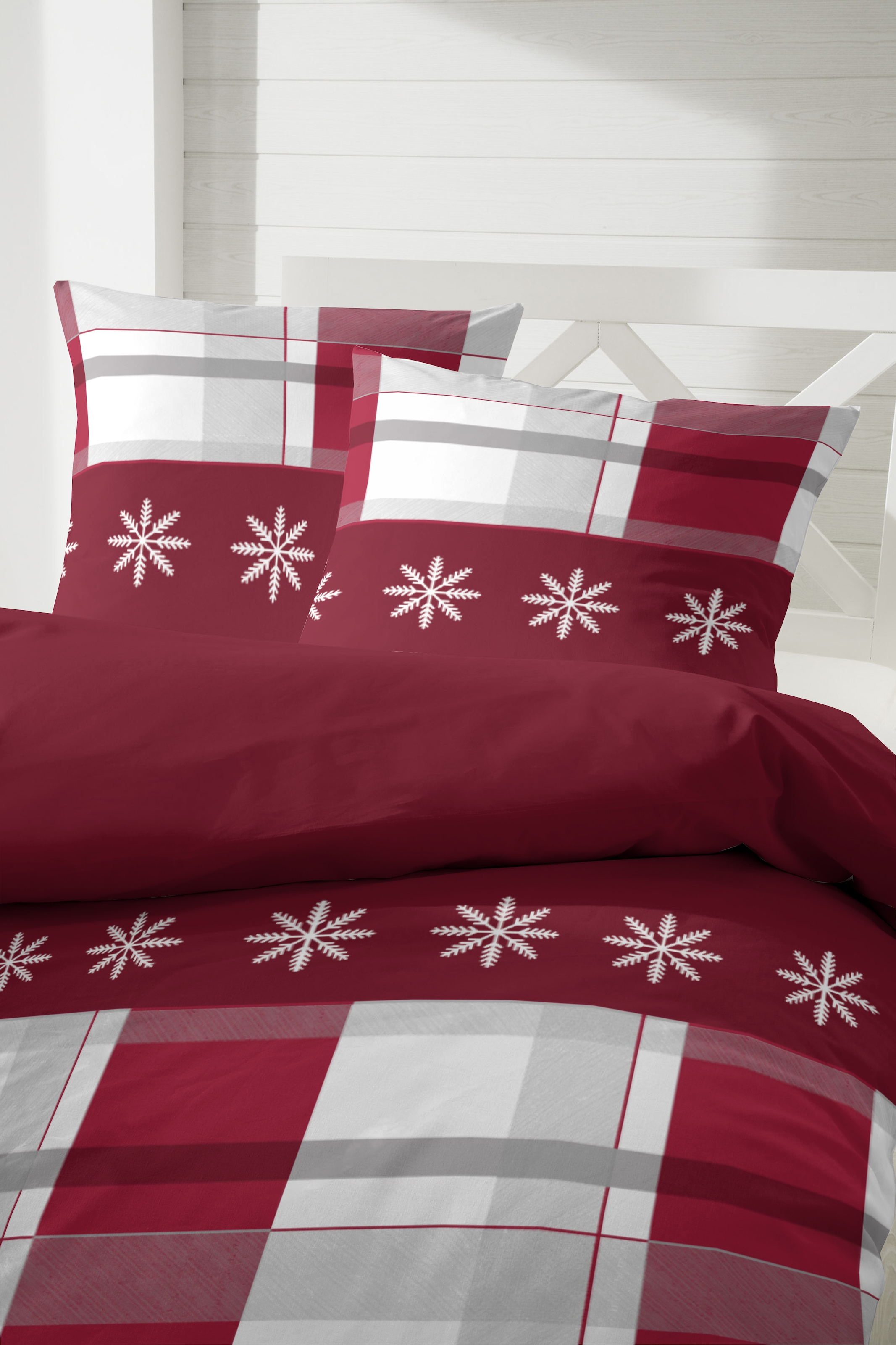 Primera Bettwäsche »Halbleinen-Bettwäsche« 3 tlg. tlg. mit Sternen