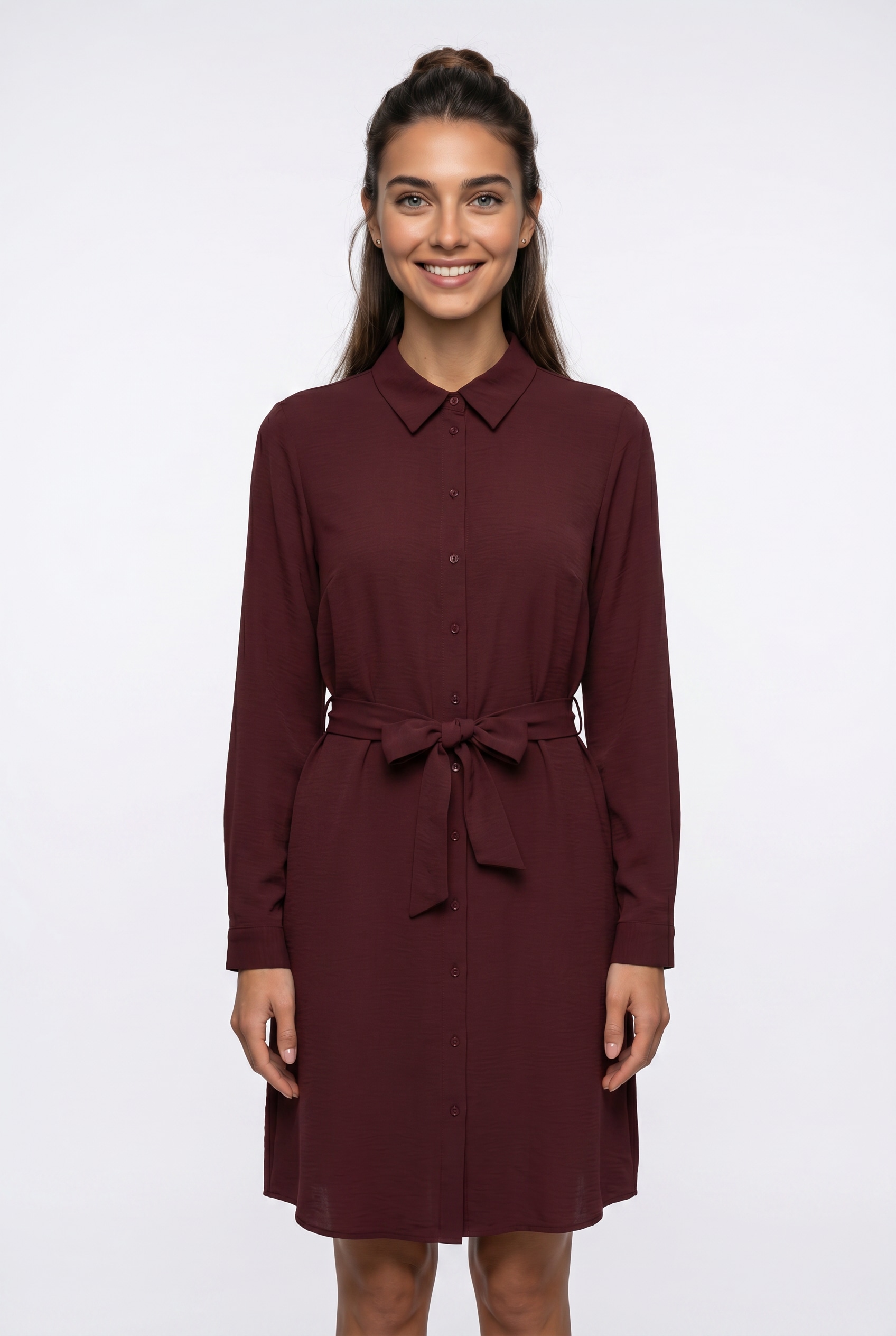 Vero Moda Midikleid »VMESME LS CALF SHIRT DRESS WVN GA« Sommerkleid,