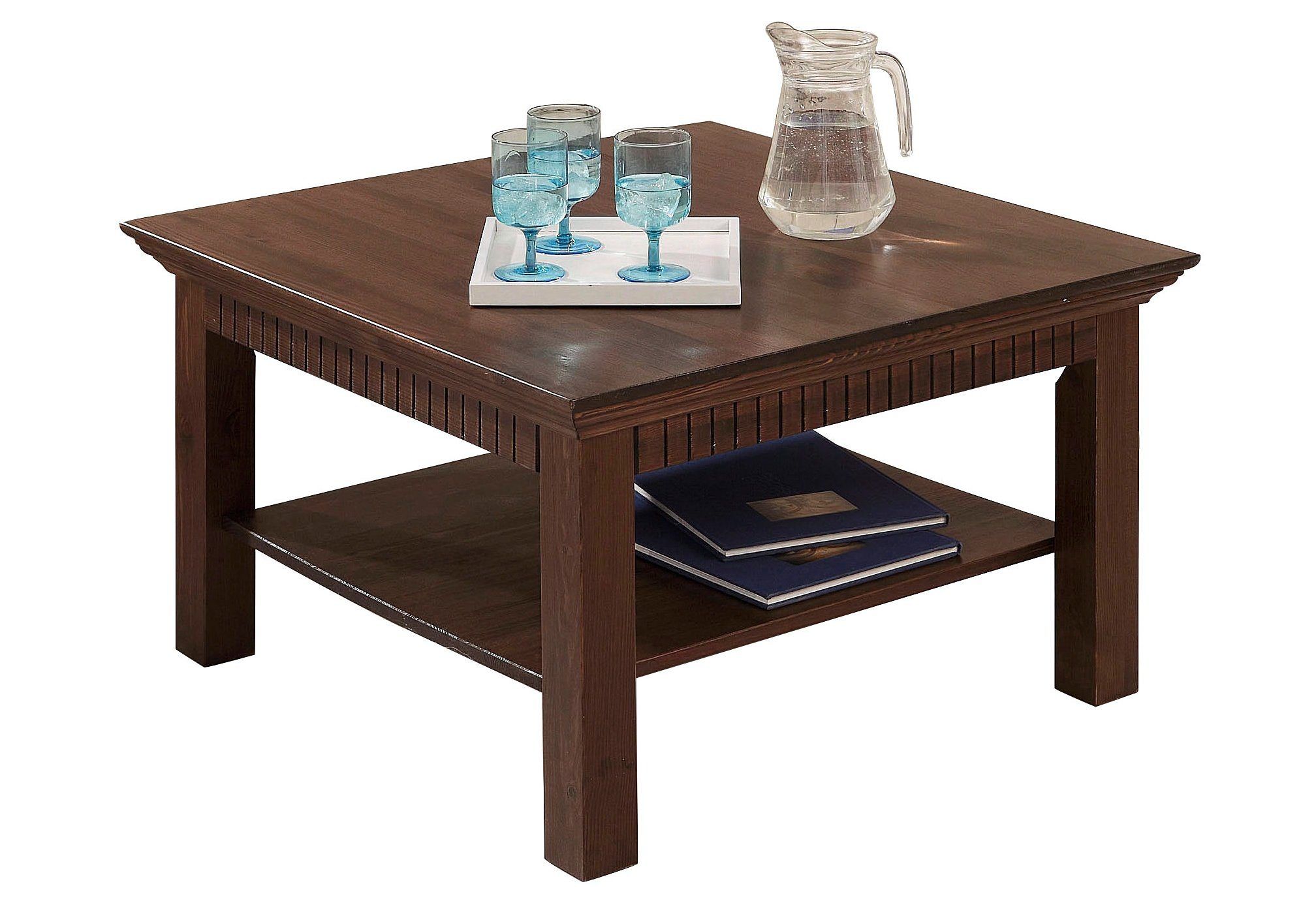 Home affaire Couchtisch »Lisa«, Kaffeetisch, massives Kiefernholz, B/T/H: 76x76x45 cm