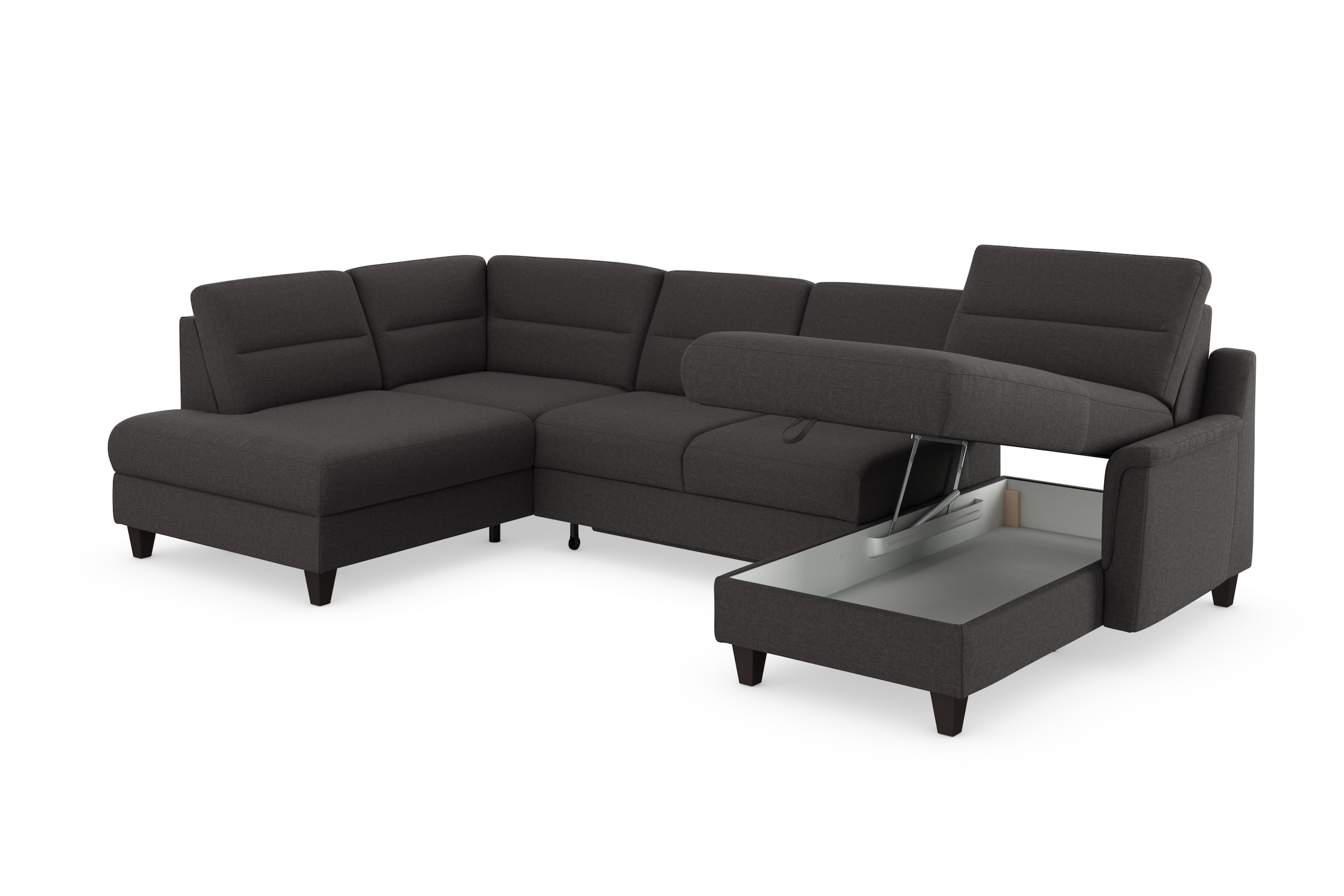sit&more Wohnlandschaft »Farö U-Form«, inklusive Federkern, wahlweise mit Bettfunktion und Bettkasten
