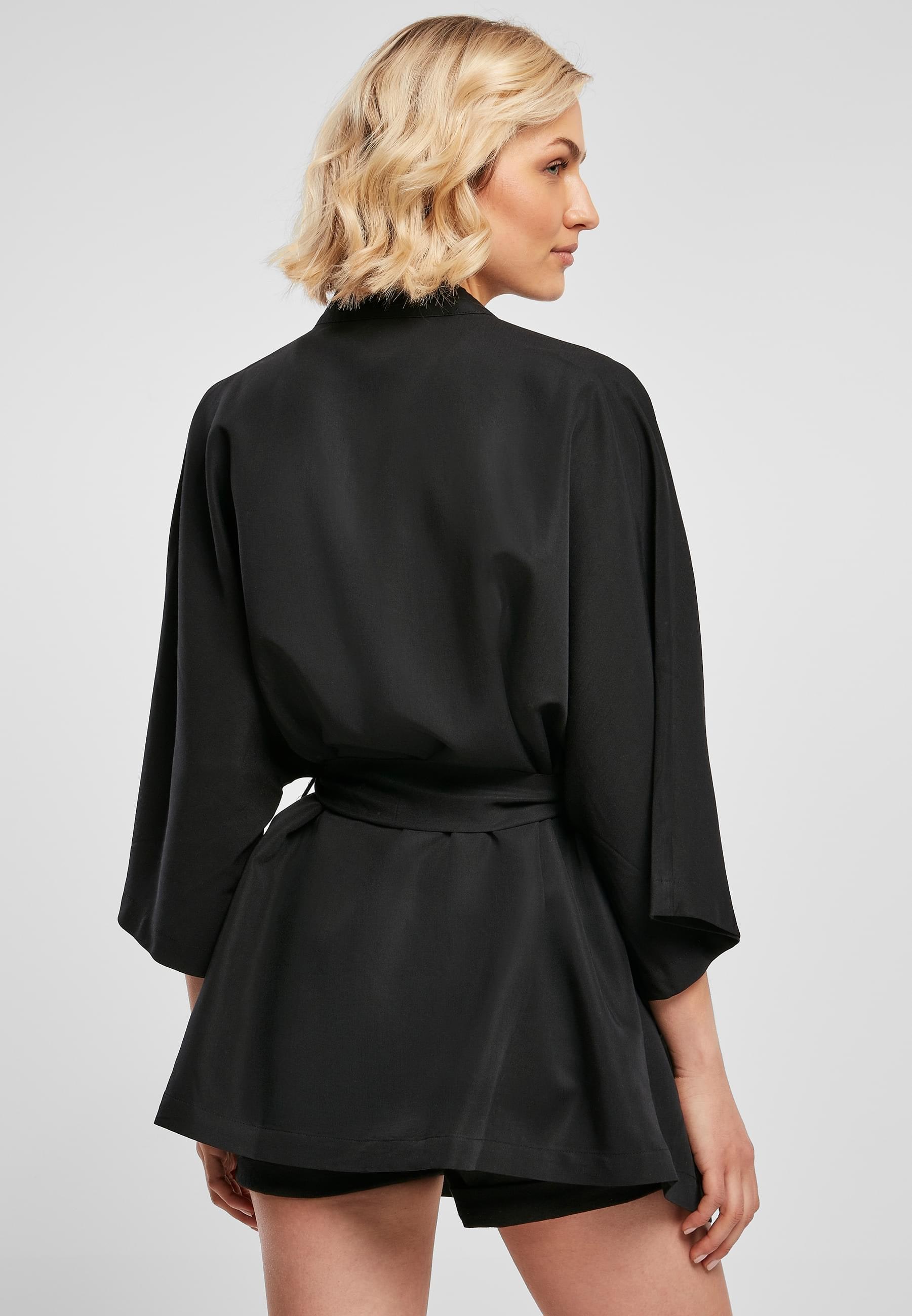 URBAN CLASSICS Allwetterjacke »Urban Classics Damen Ladies Viscose Twill Kimono Coat«, (1 St.), ohne Kapuze