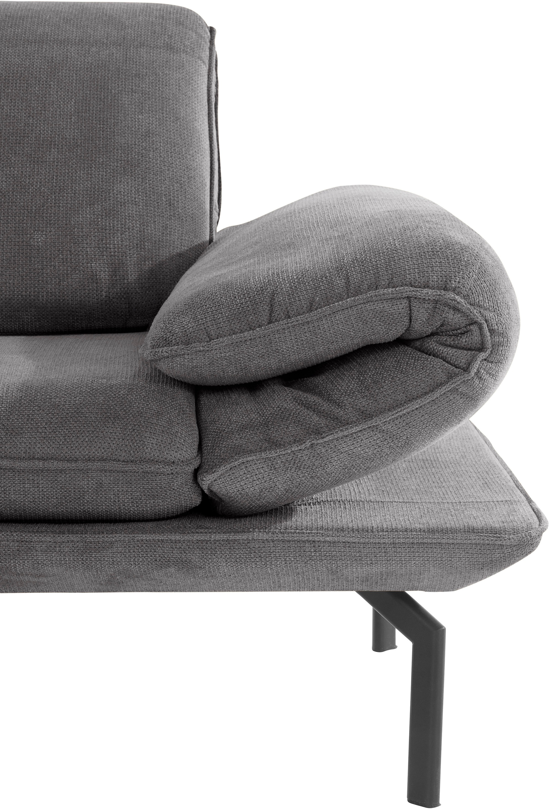 DOMO collection 2-Sitzer »New York«, mit Rückenfunktion, aus Winkelfuß BAUR Arm- mit Metall wahlweise | bestellen und