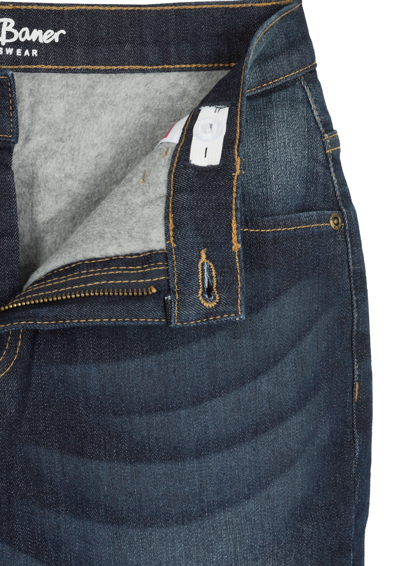 bonprix Slim-fit-Jeans mit Fleecefutter, verstellbarer Bund