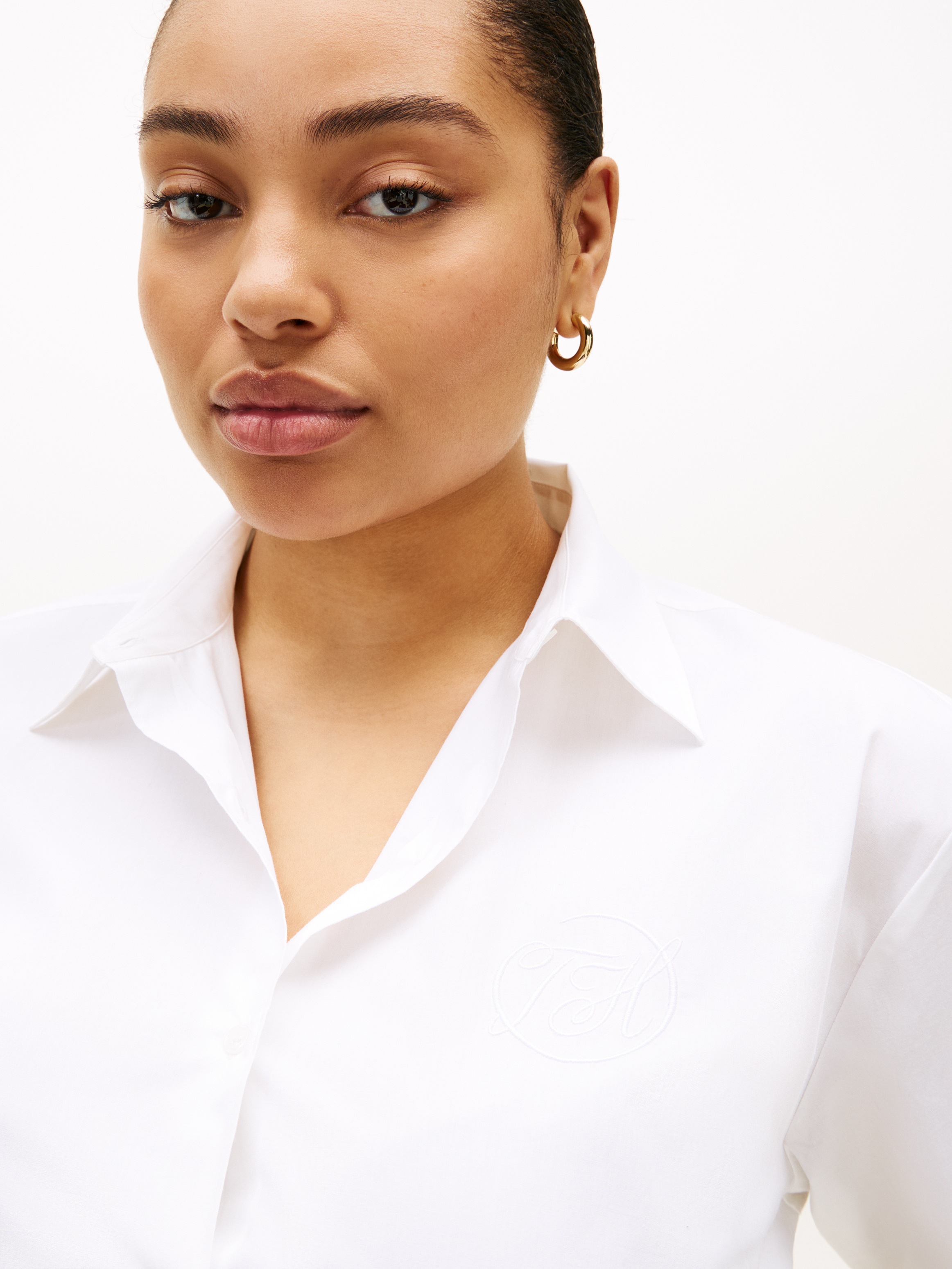 Tommy Hilfiger Curve Hemdbluse "CRV COTTON EASY SHIRT" in großen Größen, Ba günstig online kaufen