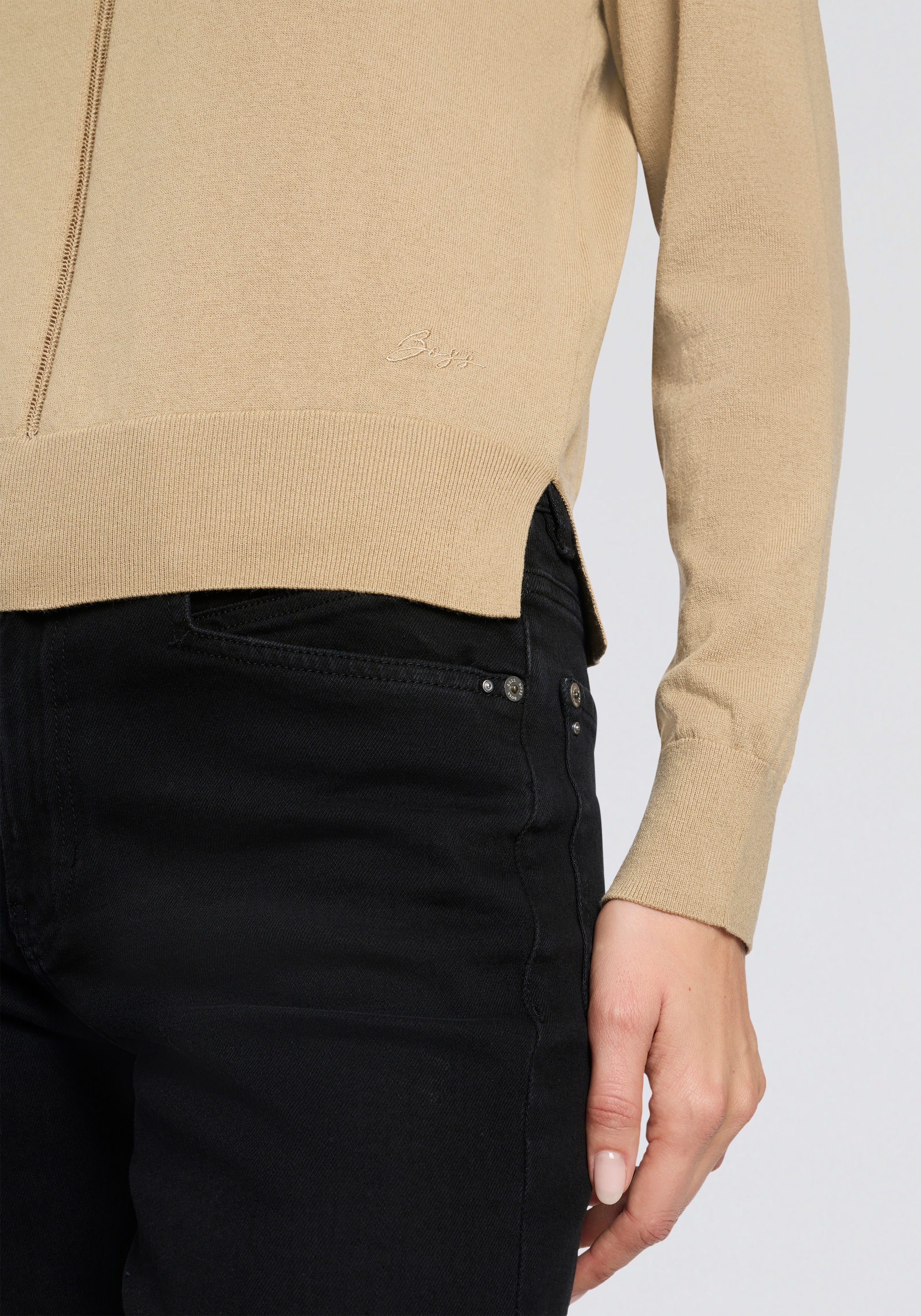 Thumbnail - BOSS ORANGE Rollkragenpullover "Faghettini Premium Damenmode", aus softer Wollmischung