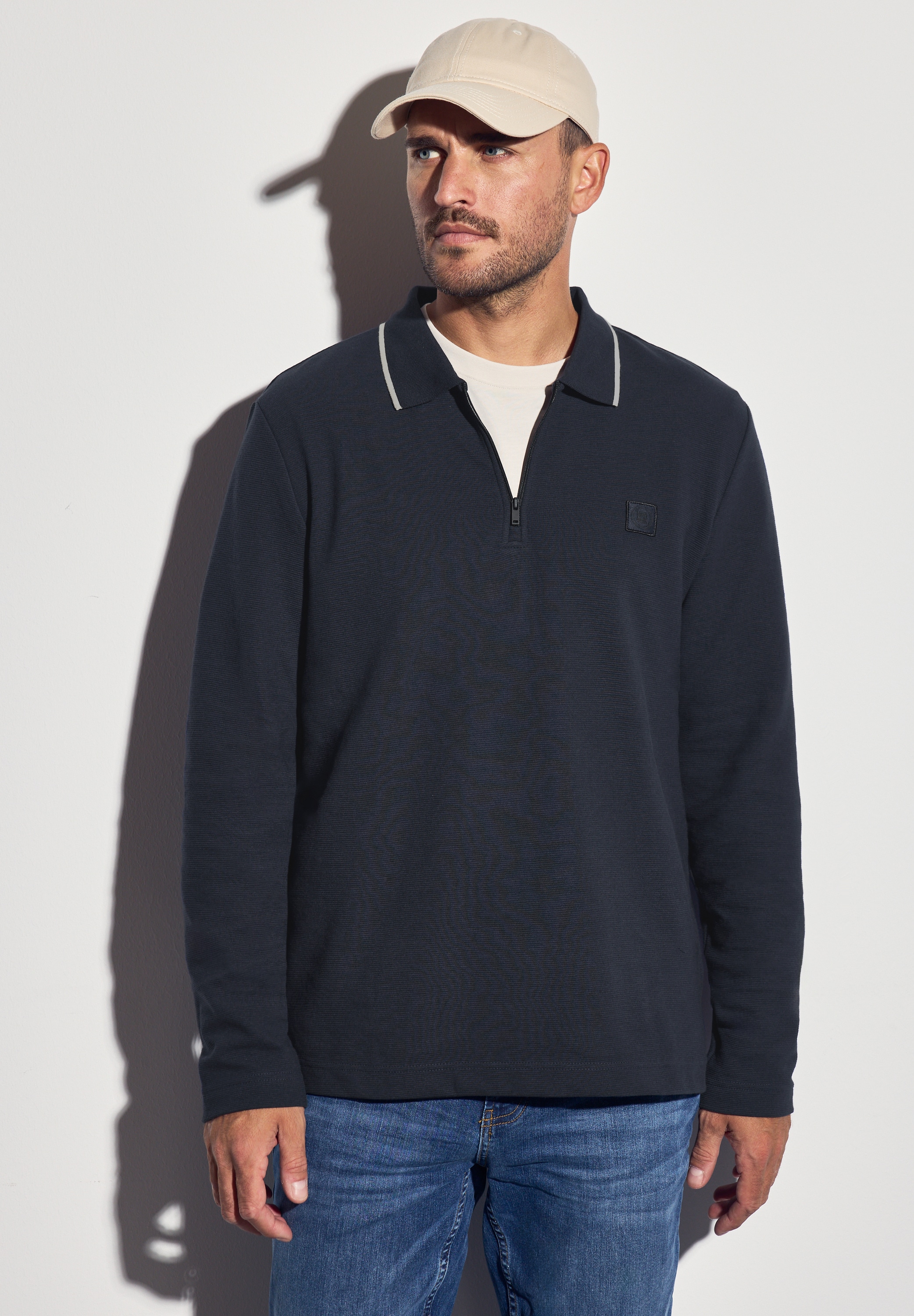 STREET ONE MEN Poloshirt, im soften Baumwoll-Mix günstig online kaufen