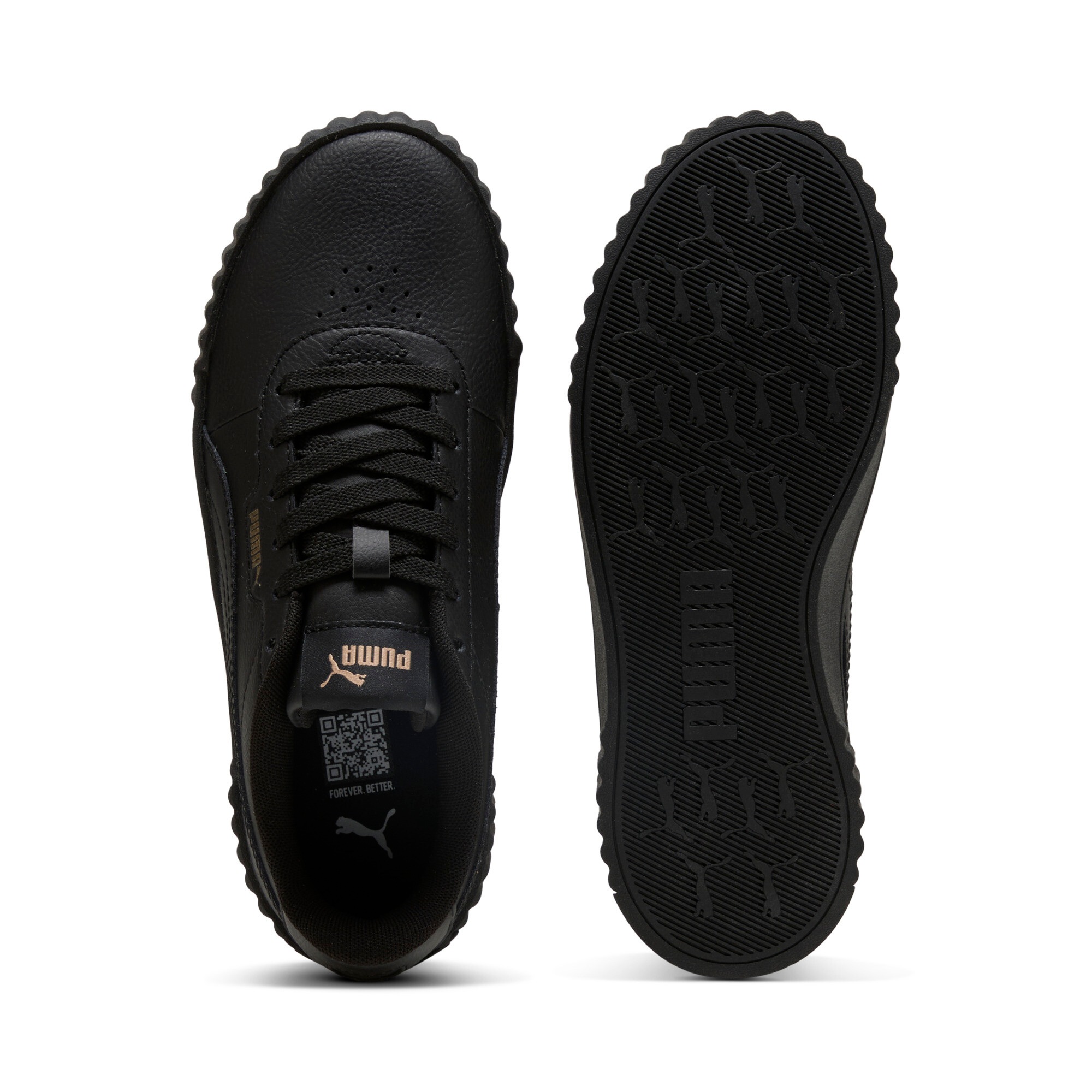 Puma Carina 3.0 Sneakers Women's Black Gold Size 42 3