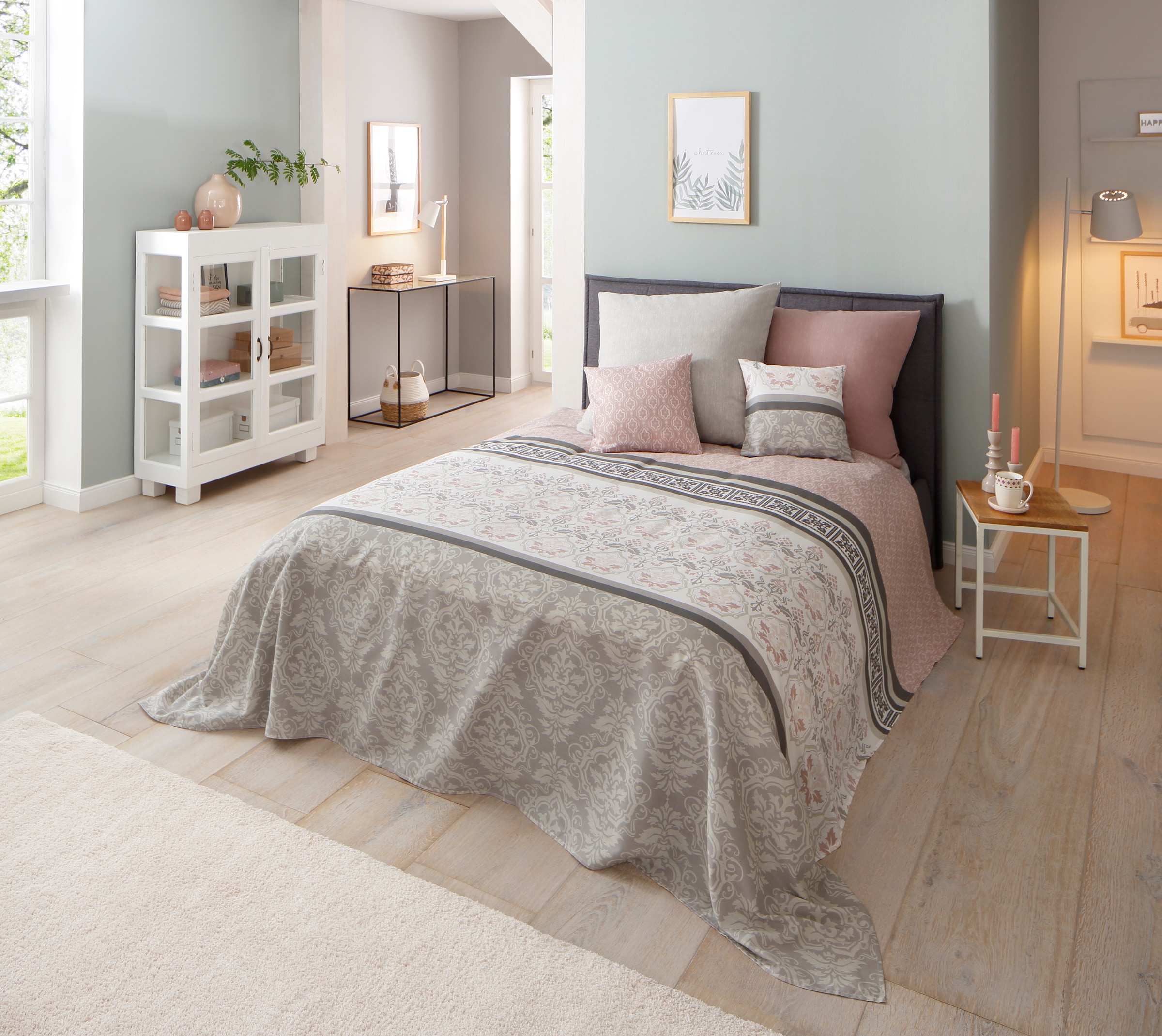 Home affaire 100% Doppelbett, Kinder- | Sofa, leichte Bett oder Material Einzelbett, Tagesdecke Erwachsenendecke« »Cremona Wohndecke, Baumwolle, BAUR Tagesdecke, Überwurf kaufen und für Melangeoptik, Ornamente