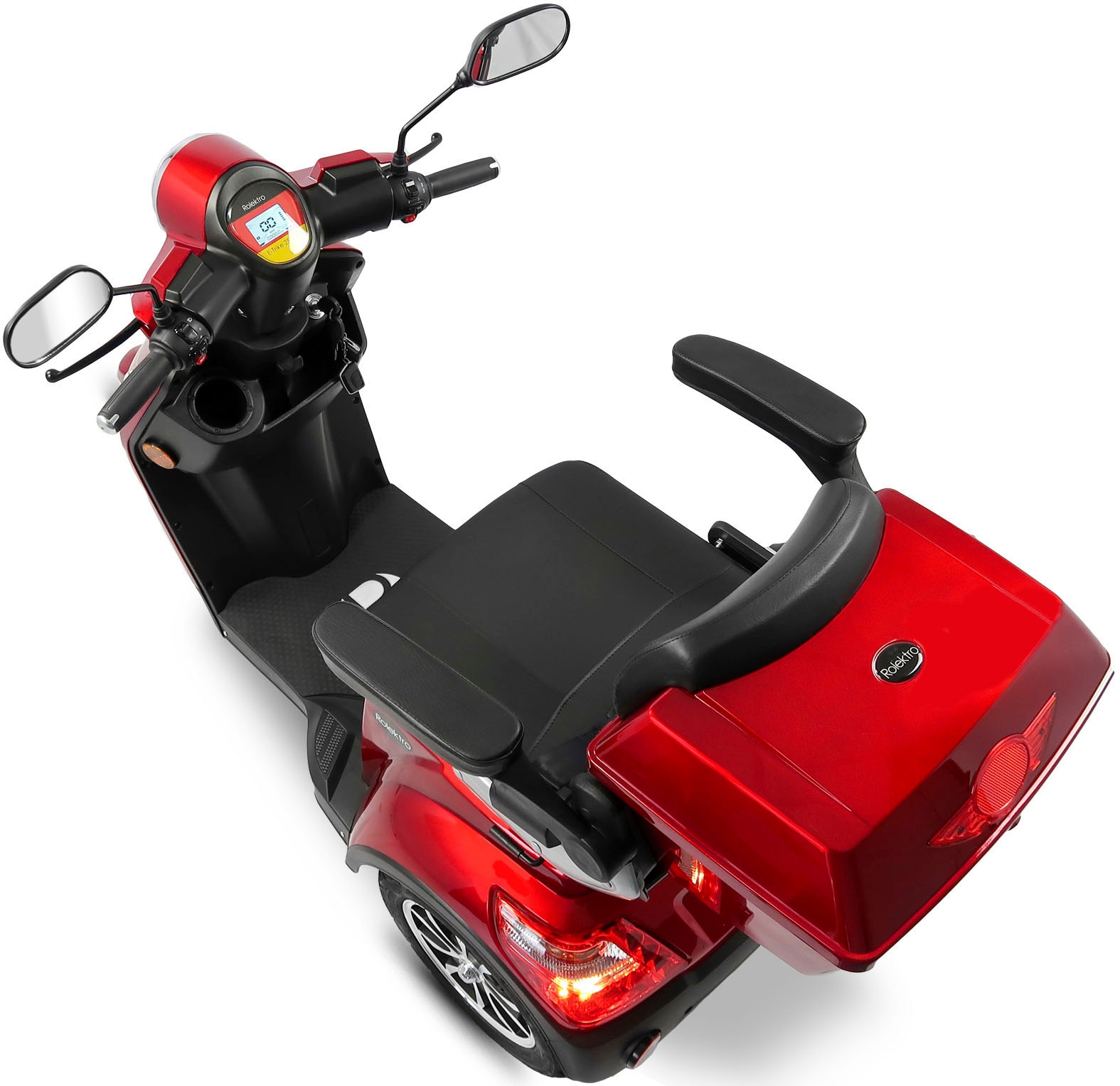 Rolektro Elektromobil »Rolektro E-Trike 25 V.3, Lithium Akku«, 1000 W, 25 km/h, (mit Topcase)