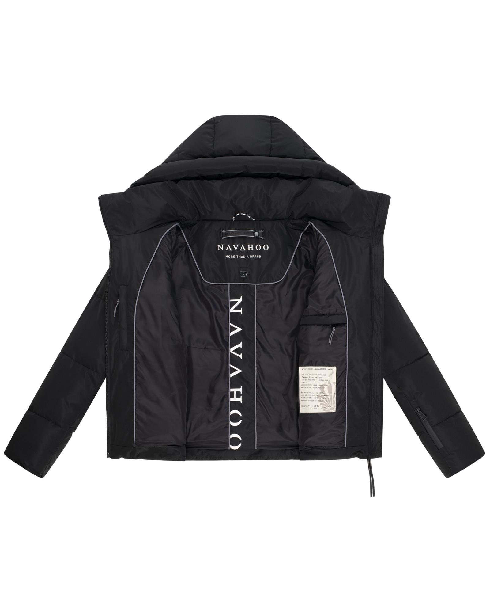 Navahoo Steppjacke »Frostherz XIV«, mit Kapuze, Kurze gesteppte Damen Winterjacke mit abnehmbarer Kapuze