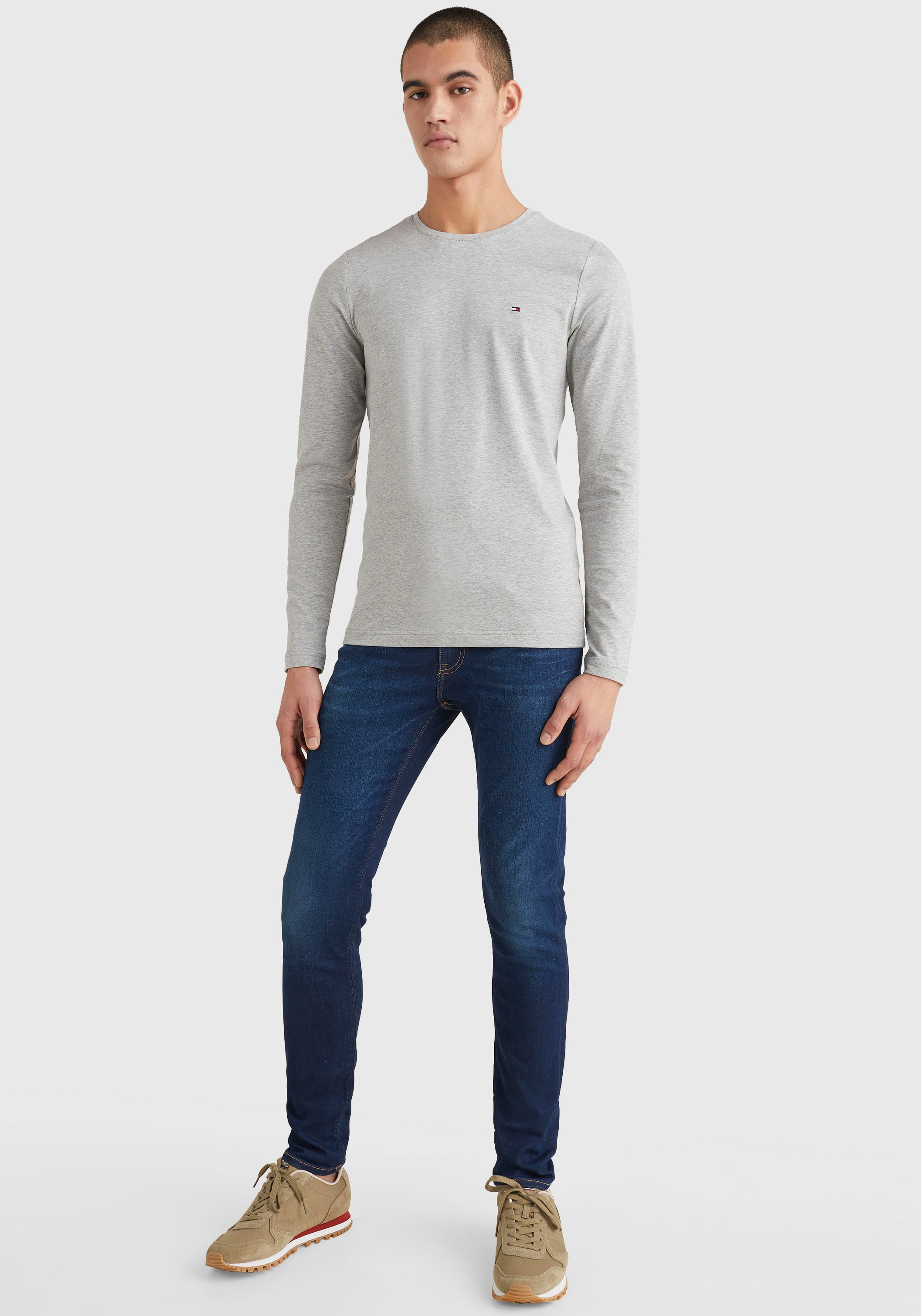 Thumbnail - Tommy Hilfiger Langarmshirt "STRETCH SLIM FIT LONG SLEEVE" aus Baumwollstretch