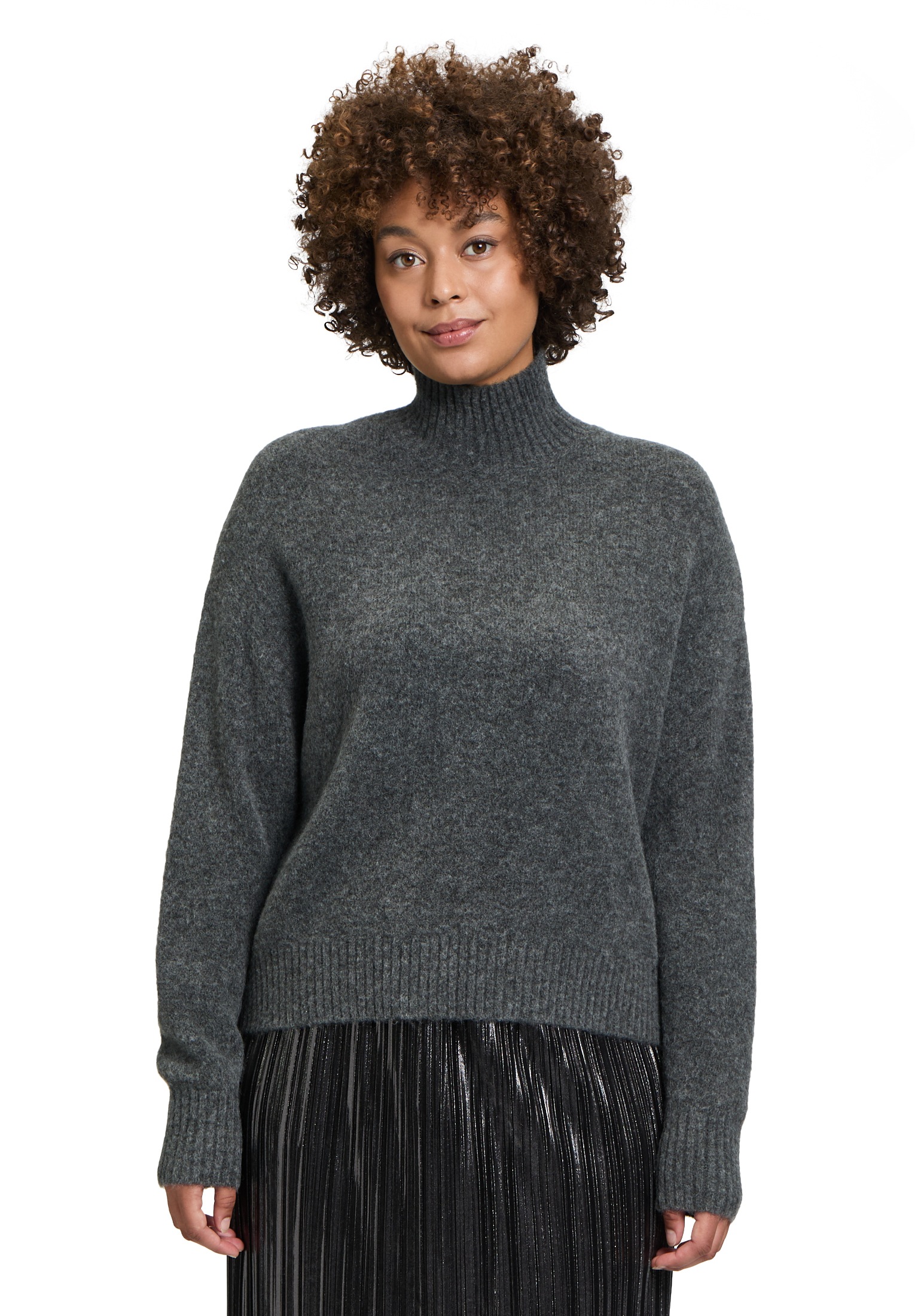 Cartoon Strickpullover "Cartoon Damen Strickpullover mit Stehkragen", (1 tl günstig online kaufen