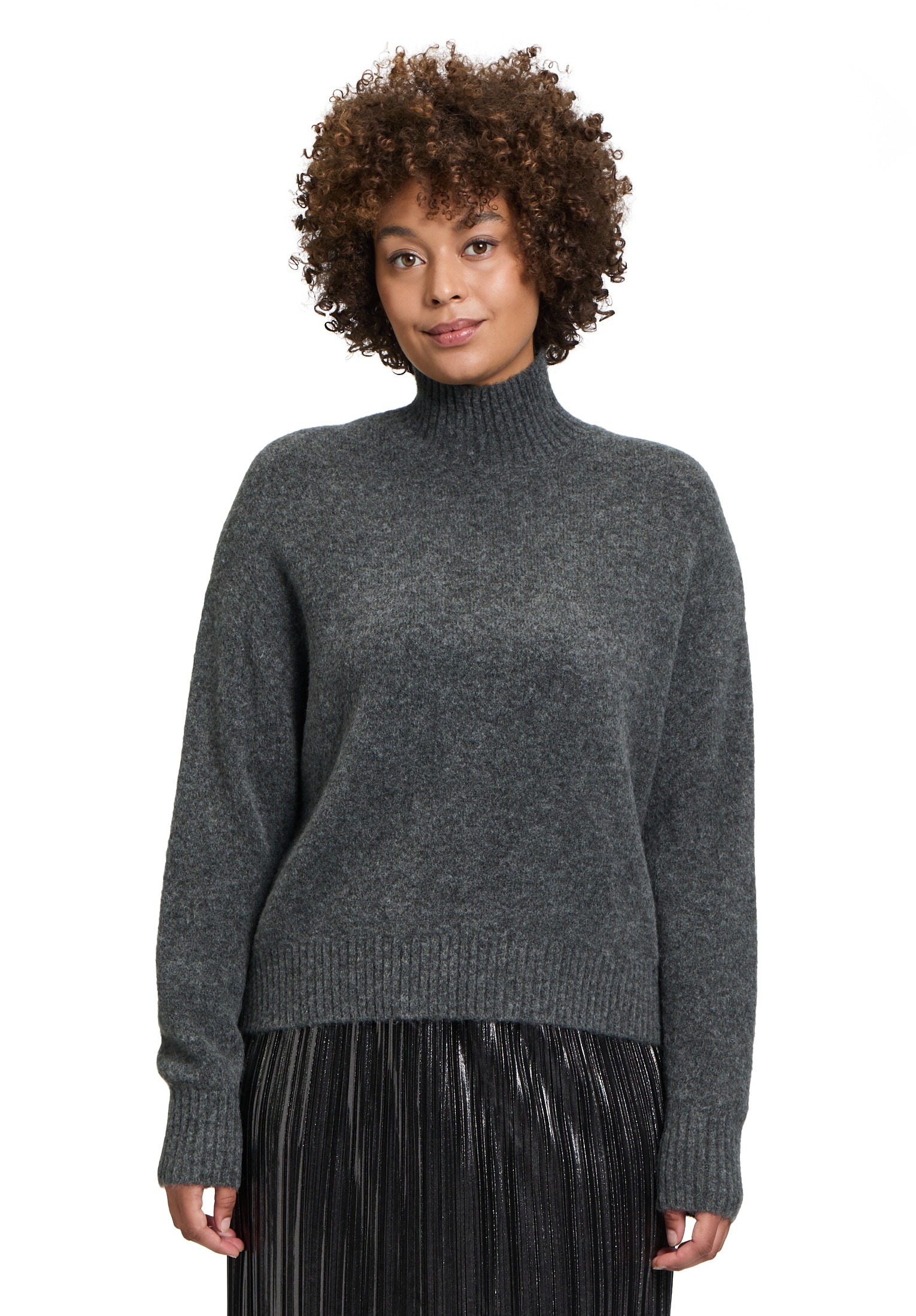 Cartoon Strickpullover "Damen Strickpullover mit Stehkragen" 1 Stk. tlg. Ri günstig online kaufen