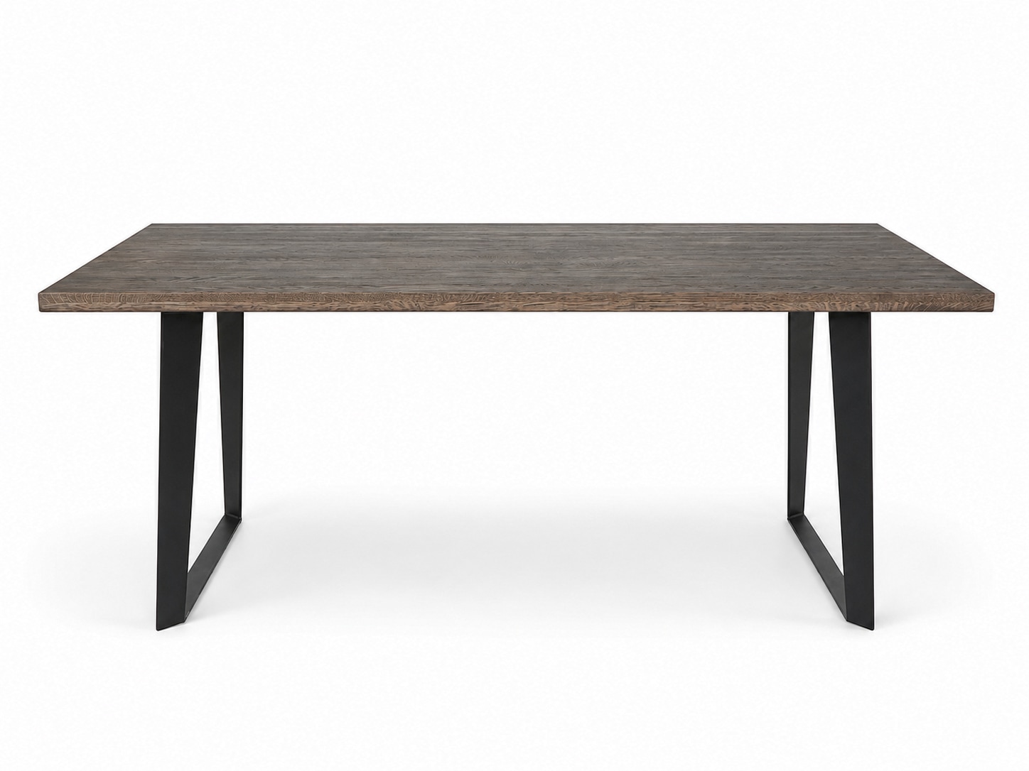 OTTO home Esstisch »»SKAGEN« Speisetisch, Küchentisch, Wohntisch, Esszimmertisch« Wildeiche geölt Natur/Smoke, Gerade Kante, U-Gestell schwarz Metall