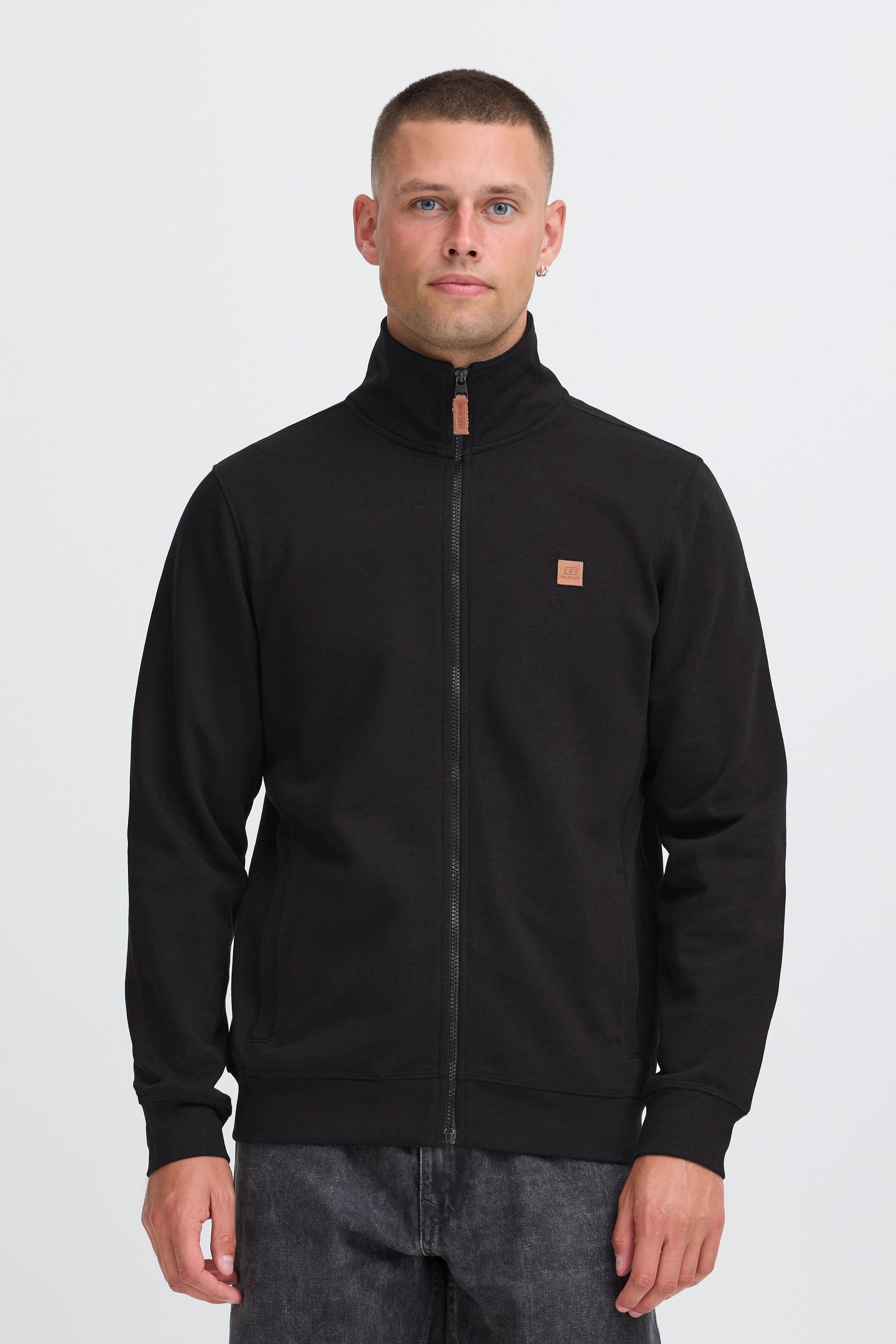 Kapuzensweatjacke BLEND "Kapuzenfleecejacke BHPolax", Herren, Gr. 3XL, schwarz, Obermaterial: 60% Baumwolle CO. 40% Polyester PES., Sweatjacken