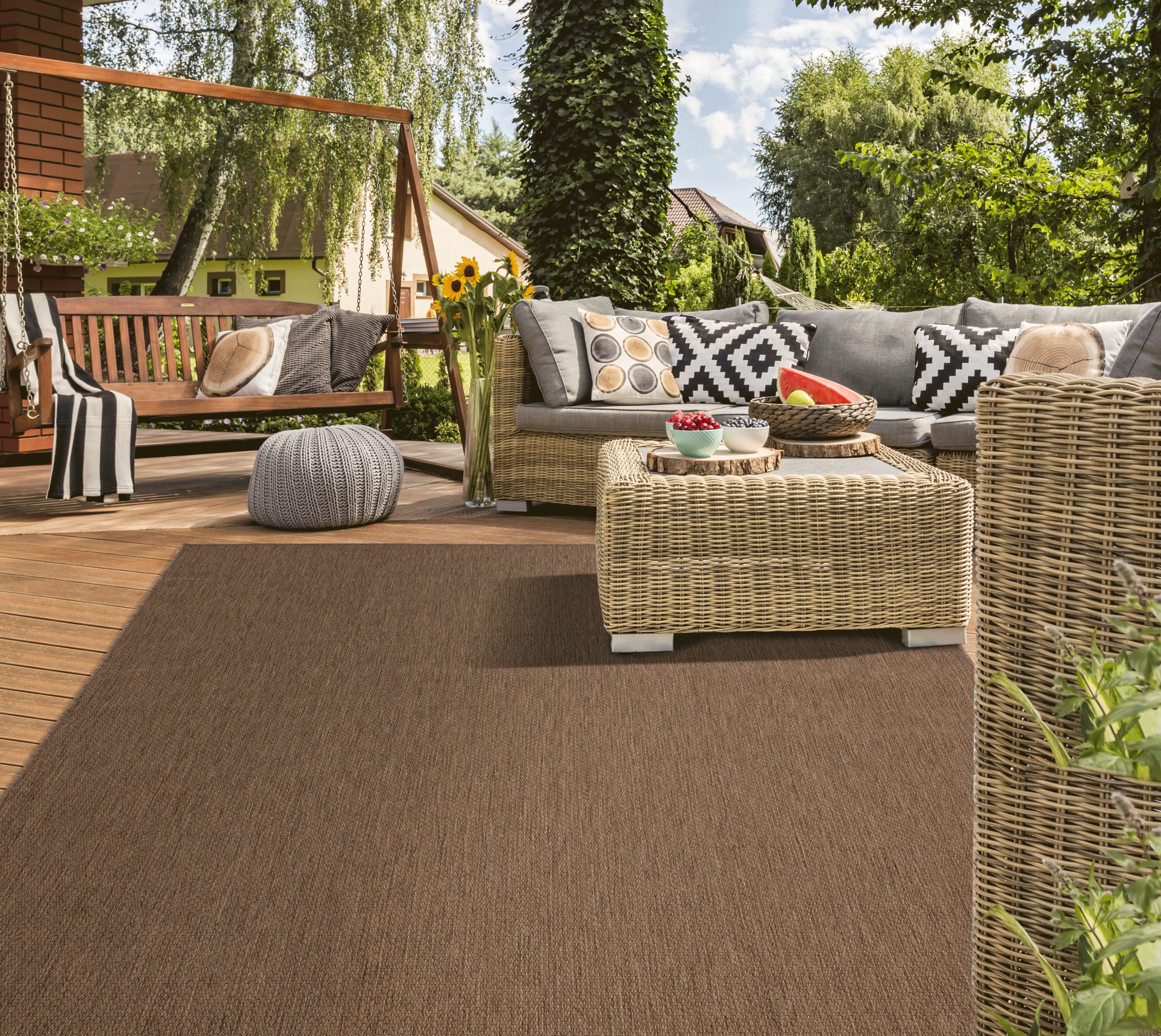 the carpet Teppich »Mistra«, rechteckig, 1 mm Höhe, moderner robuster In und Outdoor Teppich