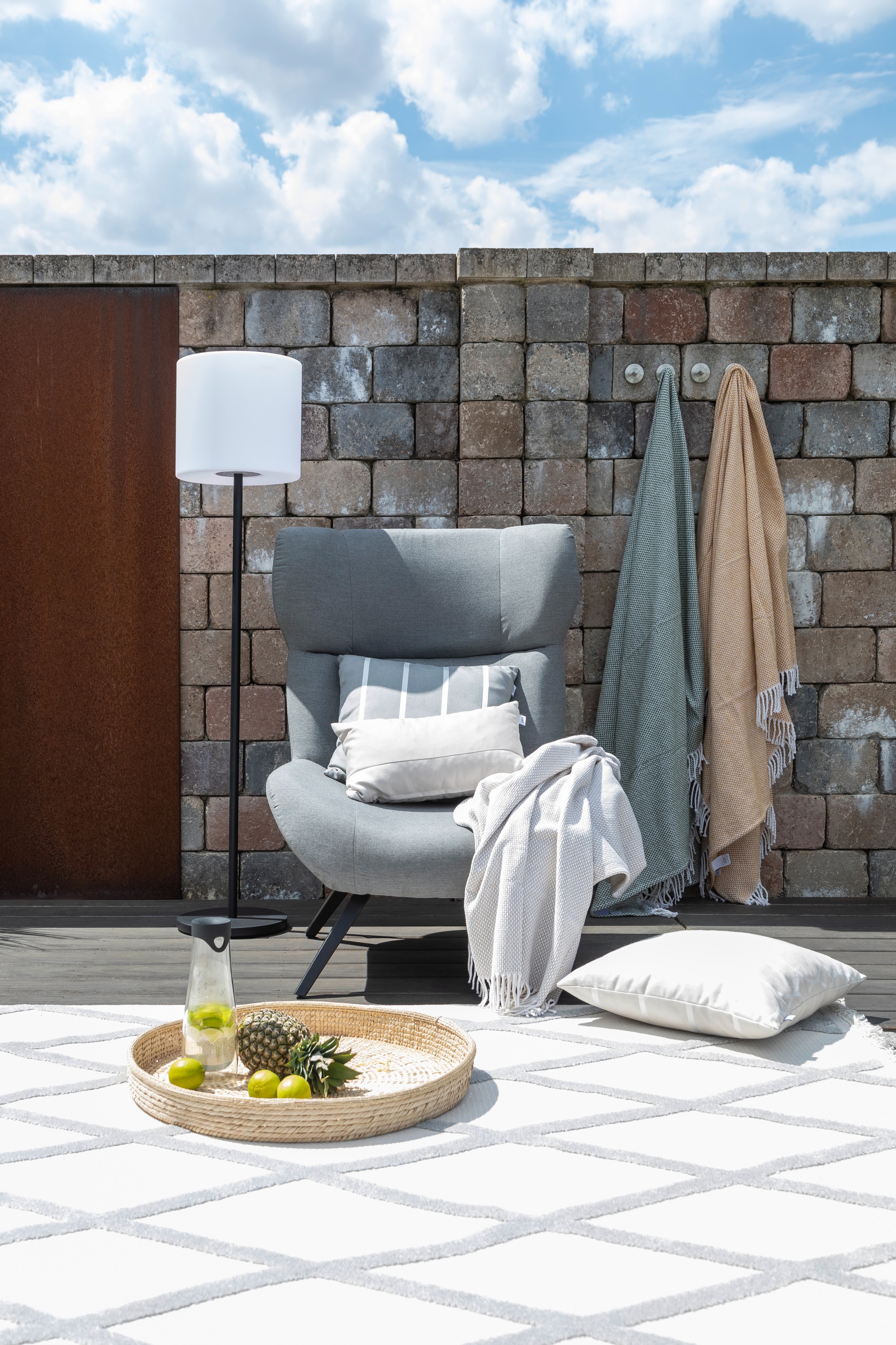 SCHÖNER WOHNEN-Kollektion Teppich »Summer 6352« rechteckig 6 mm Höhe In- und Outdoor geeignet, Hoch Tief Struktur, Robuster Teppich