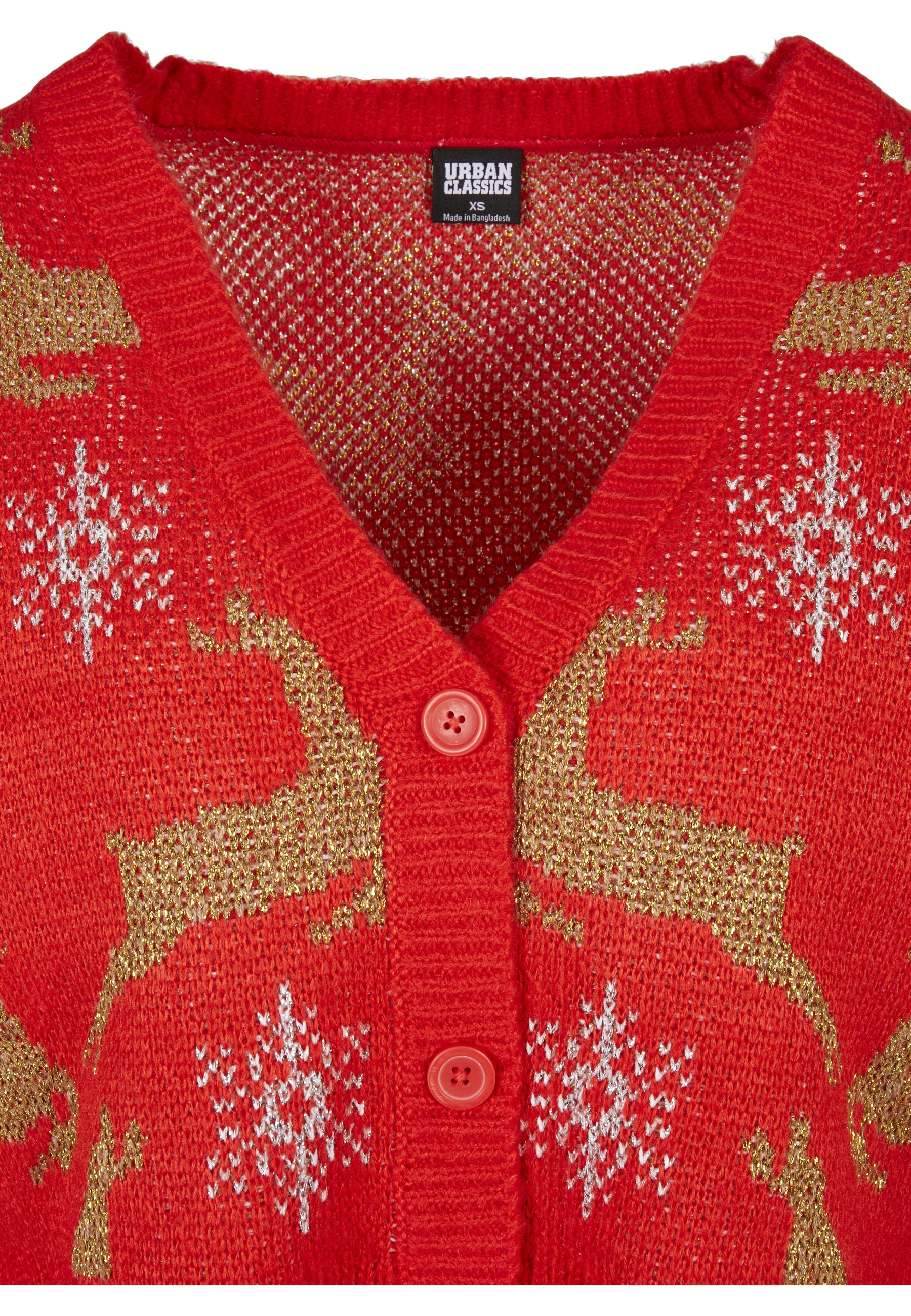 Thumbnail - URBAN CLASSICS Cardigan "Urban Classics Damen Ladies Short Oversized Christmas Cardigan" 1 Stk.