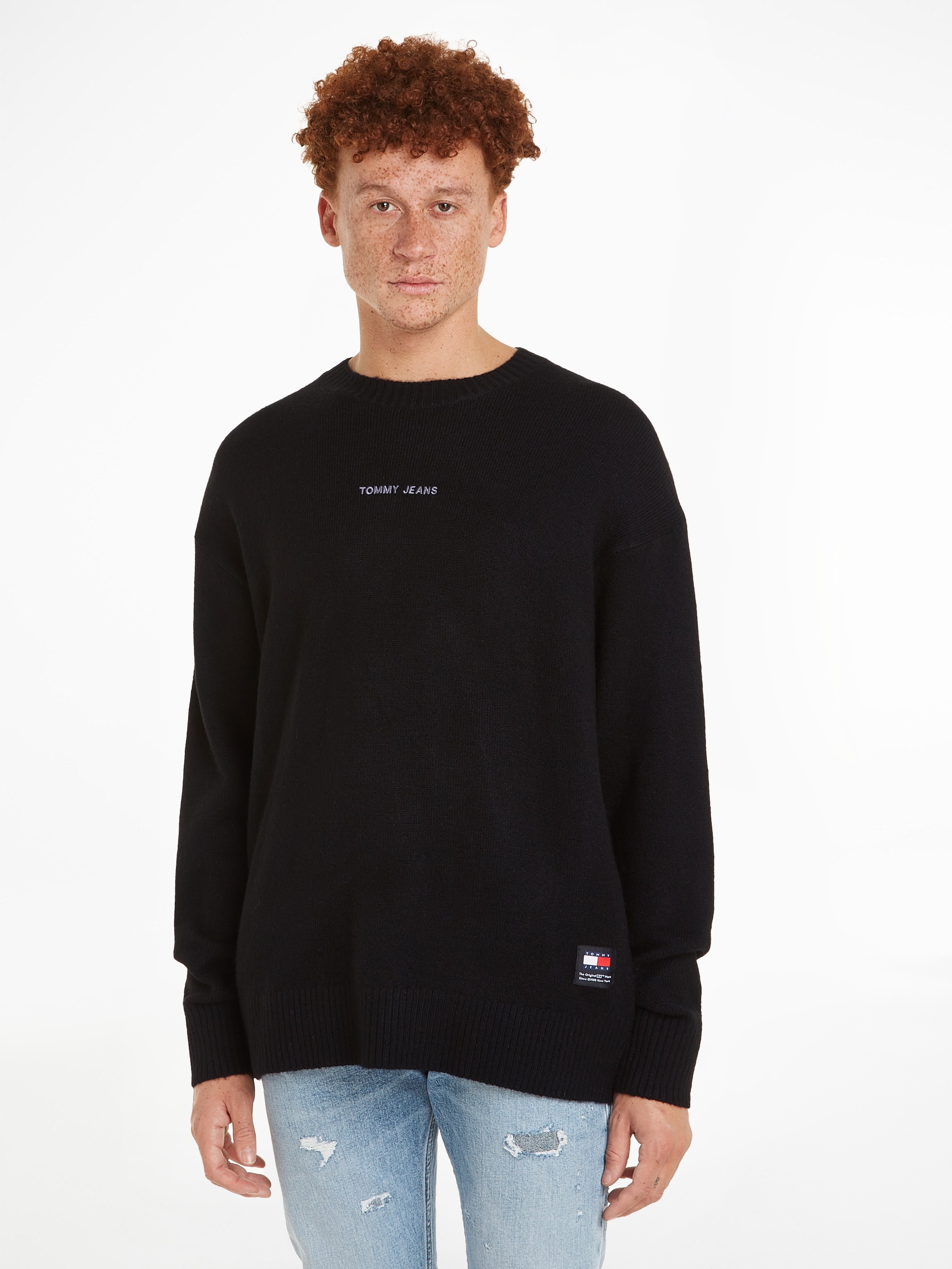 Tommy Jeans Strickpullover "TJM REG N CLASSICS SWEATER EXT", mit Rundhalsau günstig online kaufen