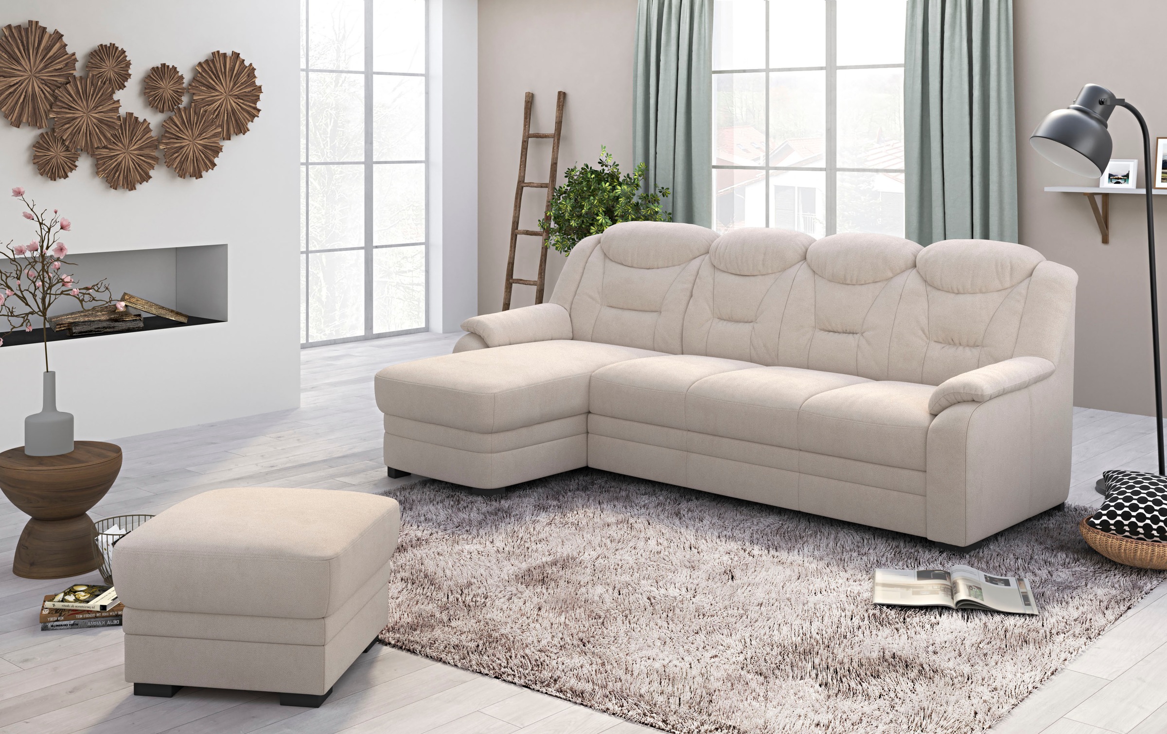 COTTA Ecksofa "Marcus L-Form" wahlweise mit Bettfunktion günstig online kaufen