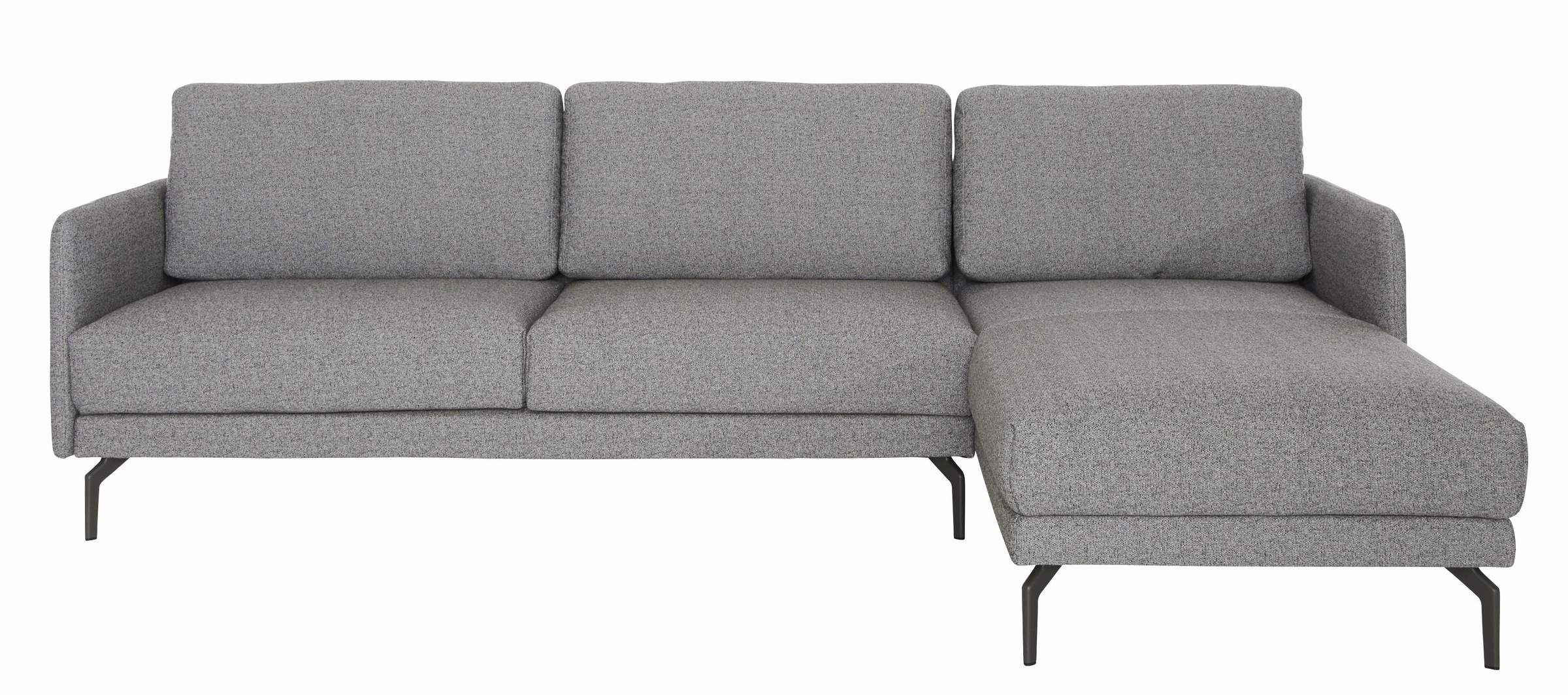 hülsta sofa Ecksofa »hs.450«, Armlehne sehr schmal, Breite 274 cm, Alugussfuß Umbragrau