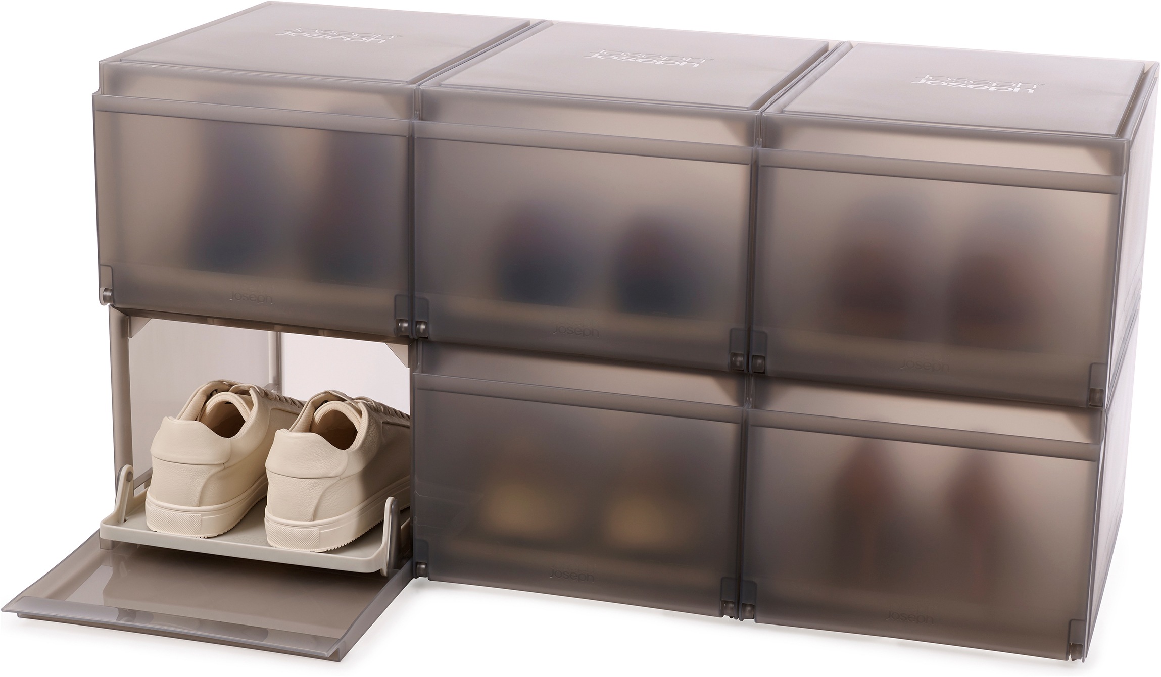 Joseph Joseph Schuhbox »ShoeCase Premium-Schuhaufbewahrungsbox (6er-Pack)« ausziehbare Schuhablage