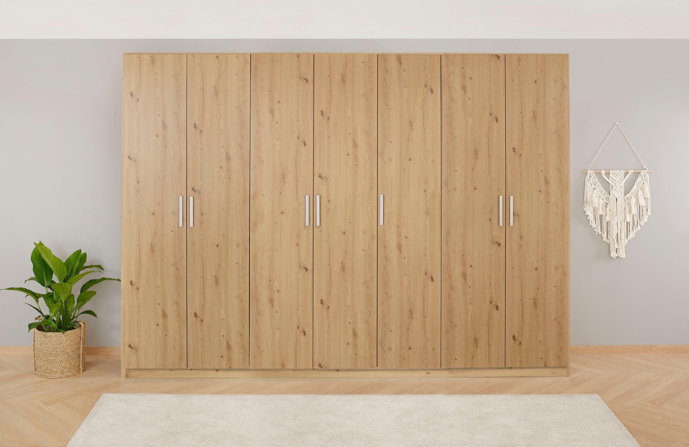 OTTO home "Mehrzweckschrank Aktenschrank Möbel Mietswohnung Schlafzimmer KOLUNA" Breiten 181/226/271/315 cm Höhen 210/229 cm, moderne Dekor-Front, inkl. 2 Innenschubladen sowie extra Einlegeböden MADE IN GERMANY