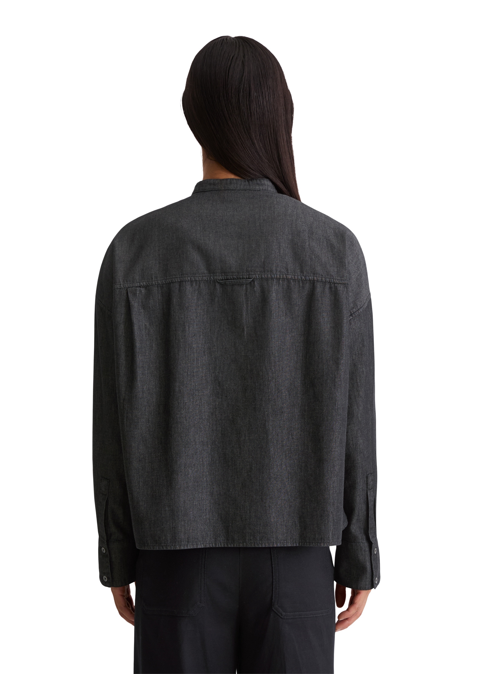 Marc O'Polo Langarmbluse »aus Bio-Baumwolle in Denim-Look«