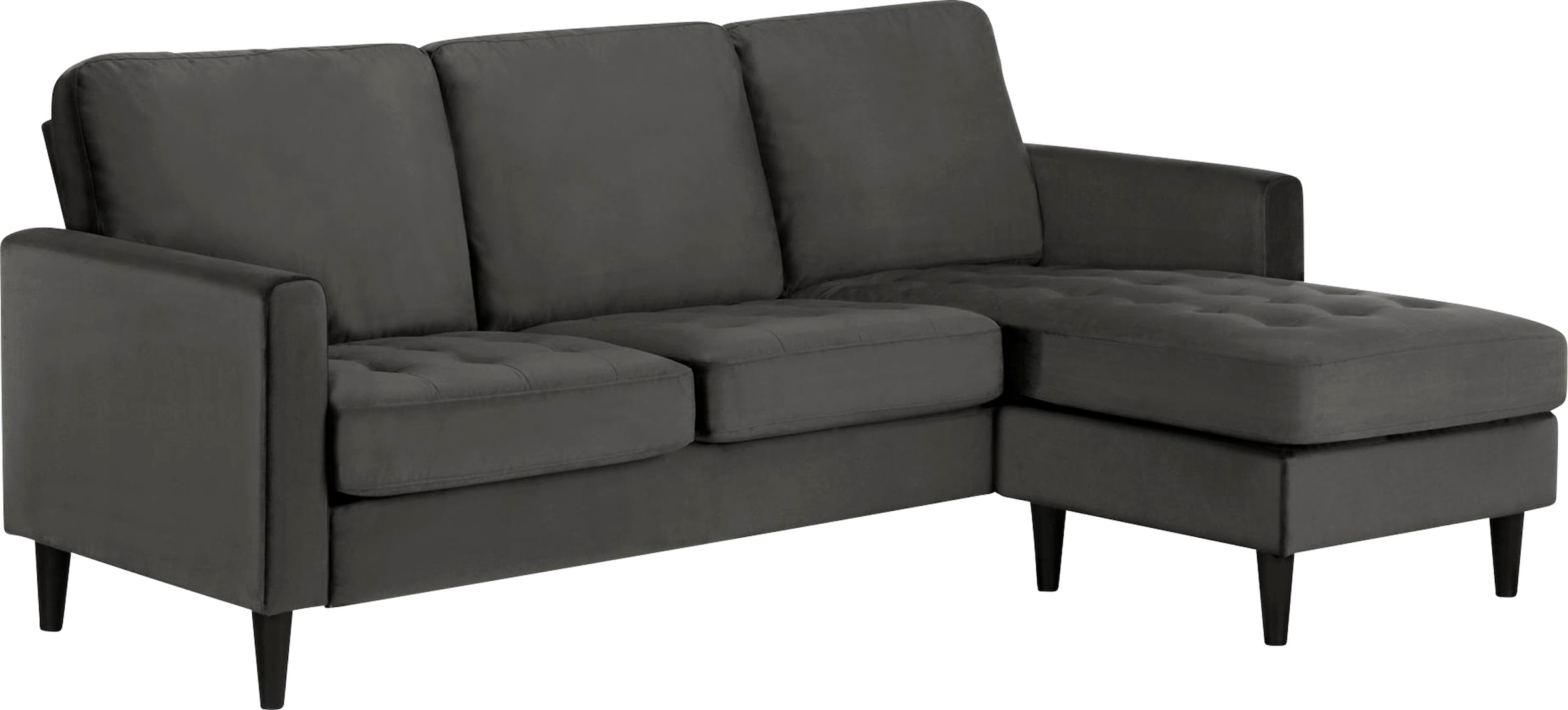 CosmoLiving by Cosmopolitan Ecksofa "Strummer, L-Form," in Veloursstoff, Ot günstig online kaufen