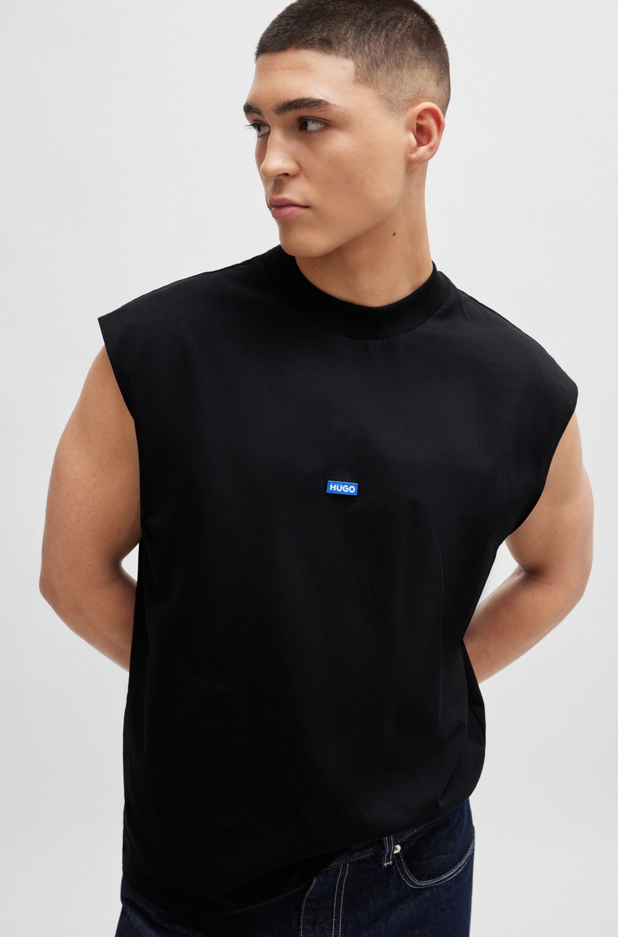 HUGO Blue T-Shirt »Navertz«, mit Hugo-Label