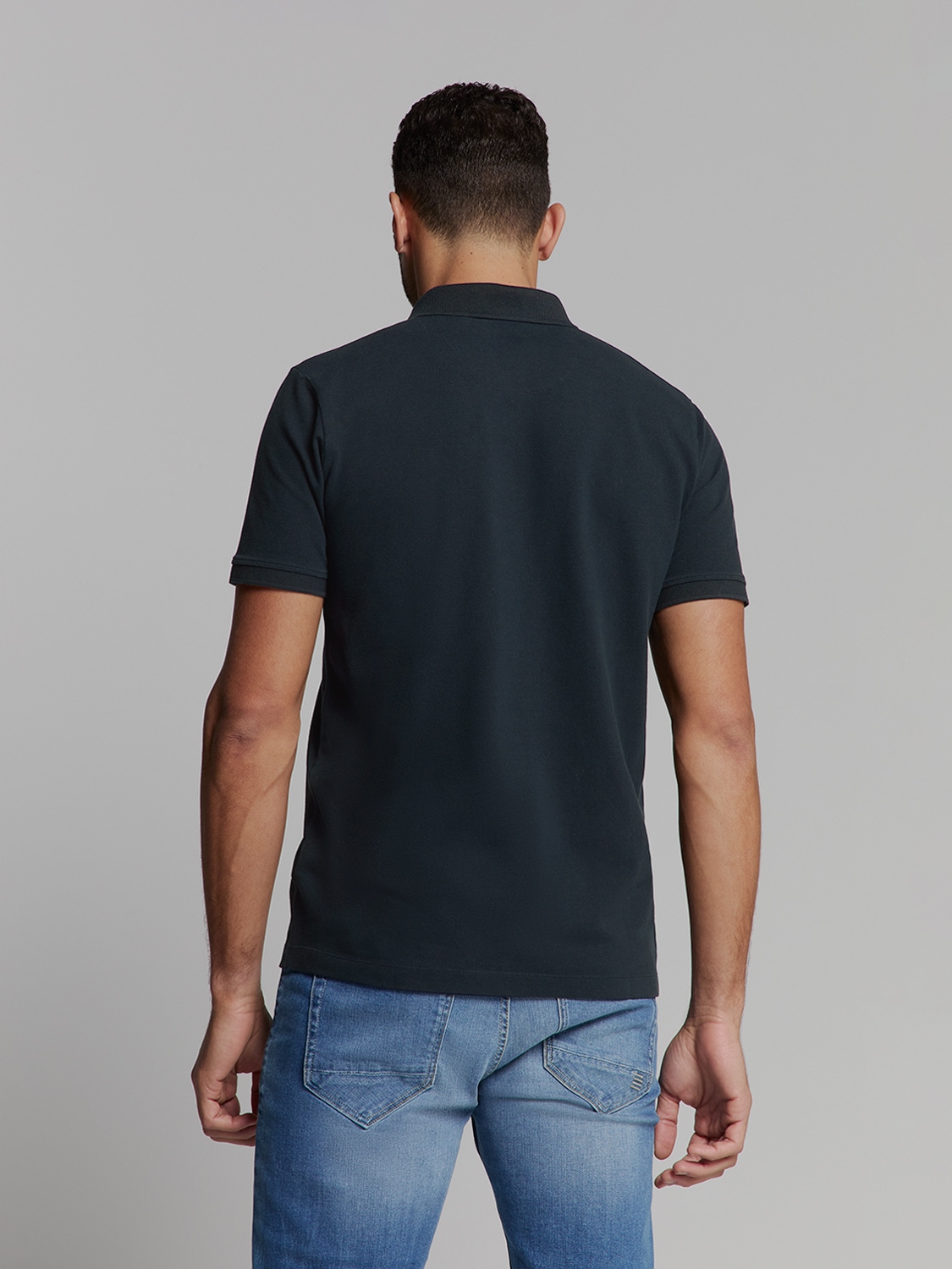 NO EXCESS Poloshirt »No Excess Poloshirt Polo Pique Garment Dyed«