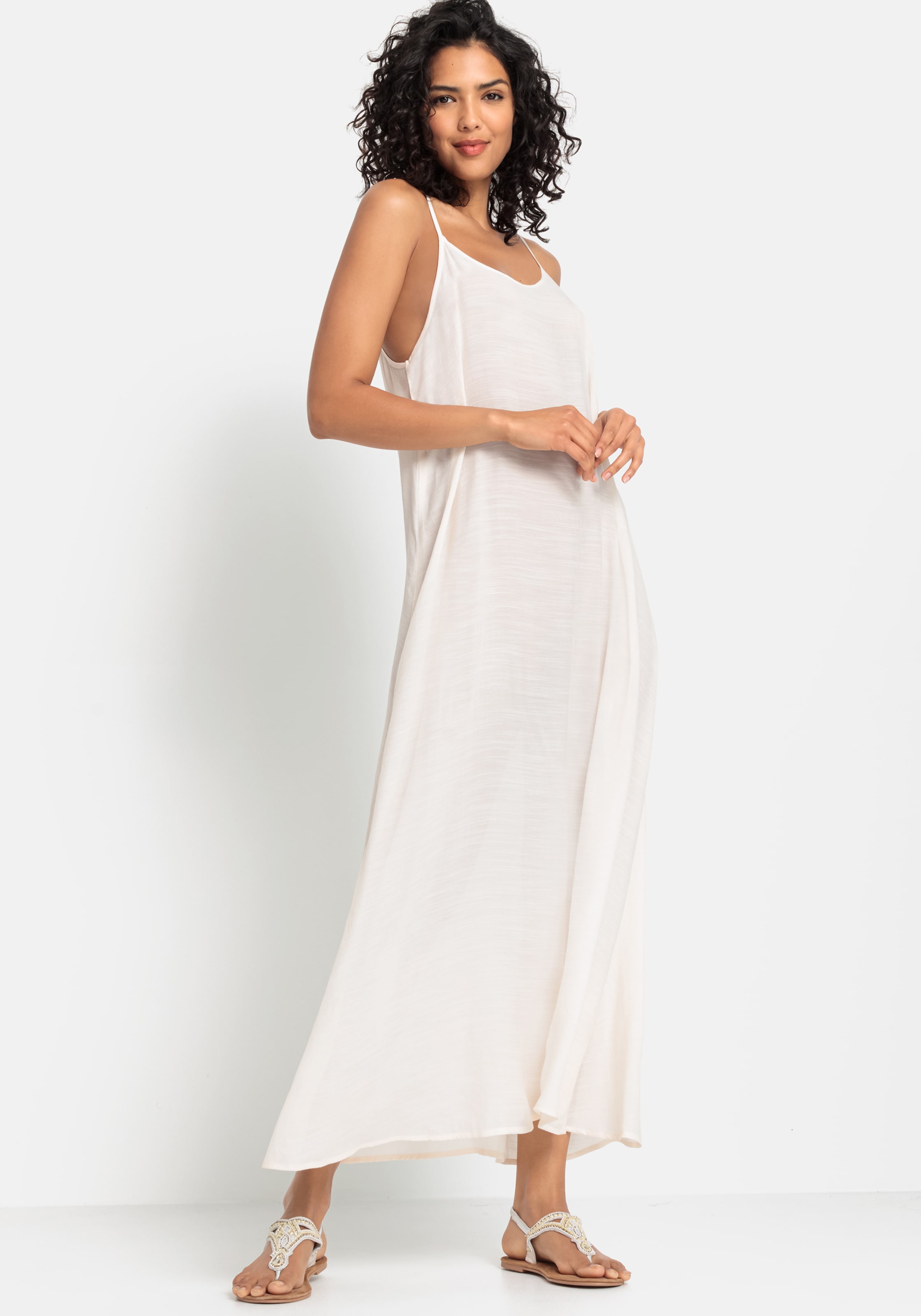 LASCANA Maxikleid, mit rundem Ausschnitt, luftiges Sommerkleid, Strandkleid günstig online kaufen