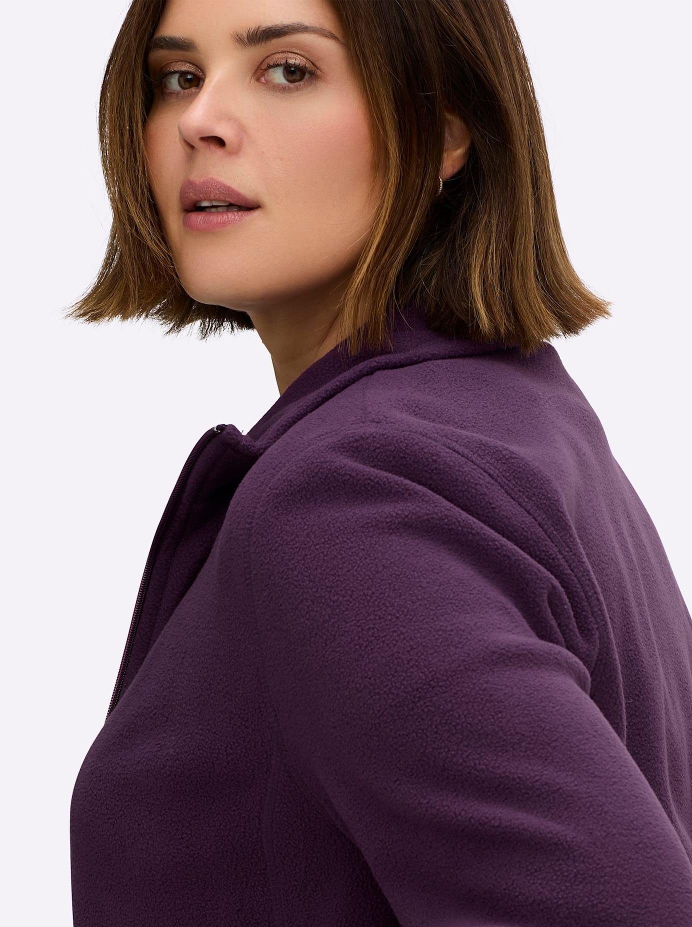 Classic Basics Women's Fleece Jacket Purple 52 3